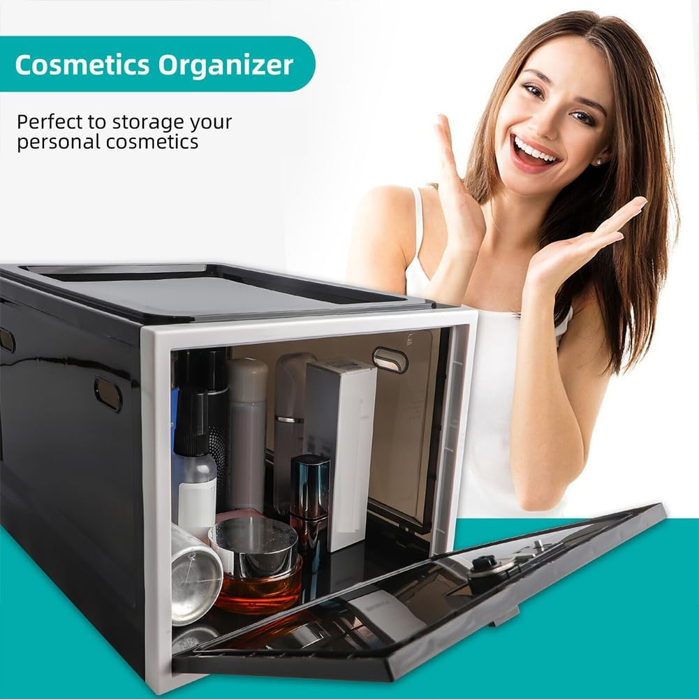 Large Medicine Lockable Box Lockable Storage Box Plastic Boxes for Personal Items Storage Bin with Lock Locking Plastic Storage Container for Medicine Snacks Food image number 1