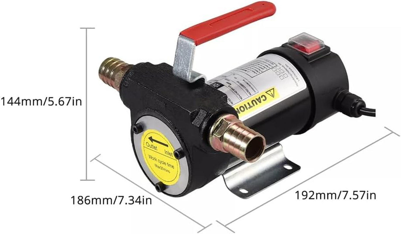 12V Heavy Duty Car Oil Diesel Transfer Pump Electric Fuel Bowser 50L/Min 260W image number 6