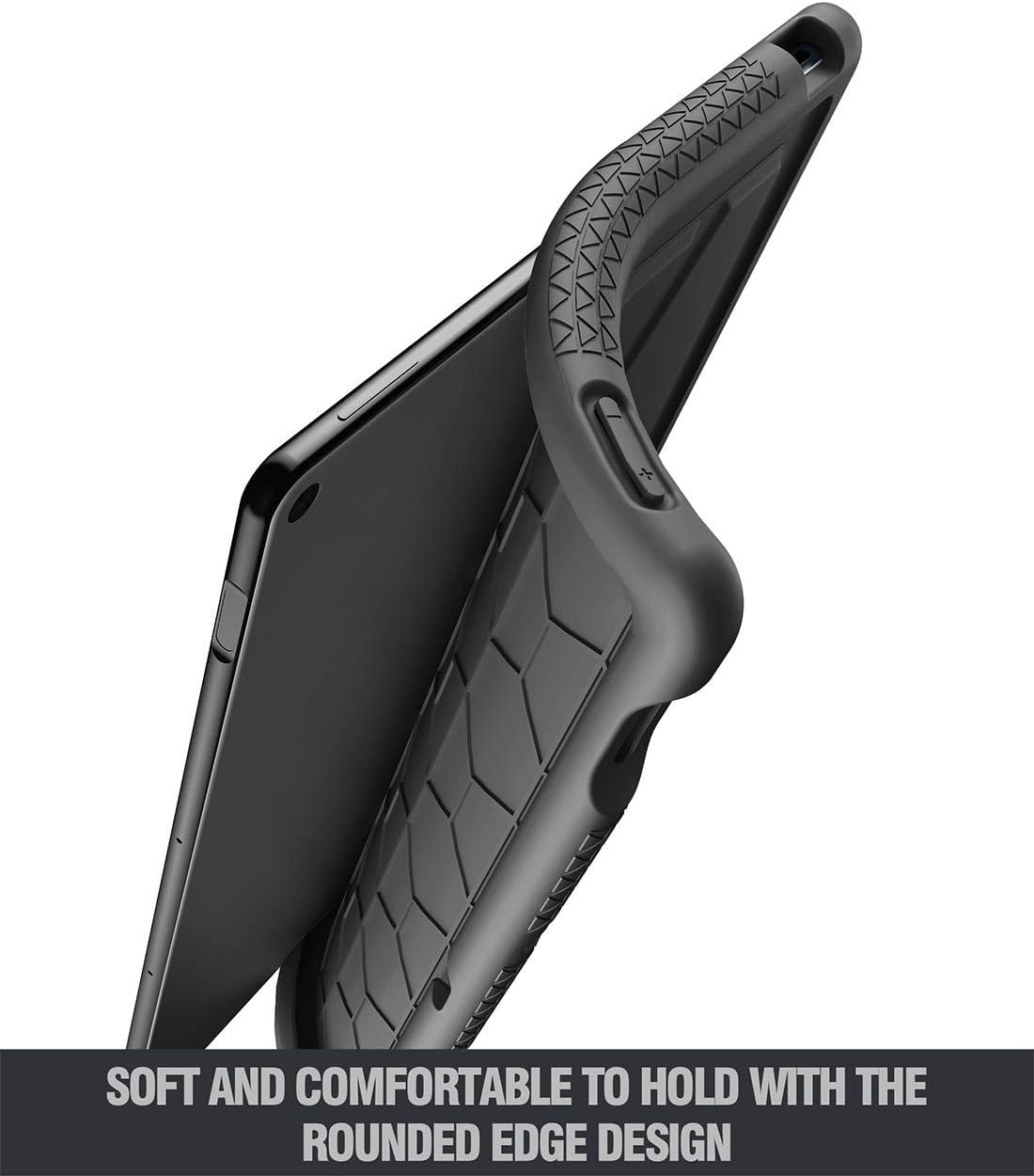 Poetic Turtleskin Series Designed for Google Pixel Slate 12.3 Inch Case, Heavy Duty Shockproof Kids Friendly Silicone Bumper Protective Case Cover, Black image number 1