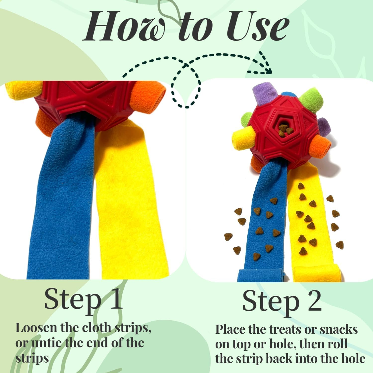 CIIVURR Snuffle Ball for Dog Toys Unbreakable Upgrade Ball Interactive Toy Foraging Snuffle Mat Puppy Treat Dispenser Slow Feeder Dog Puzzle Toys for Small, Medium, Large Pets (Red Rainbow) image number 2