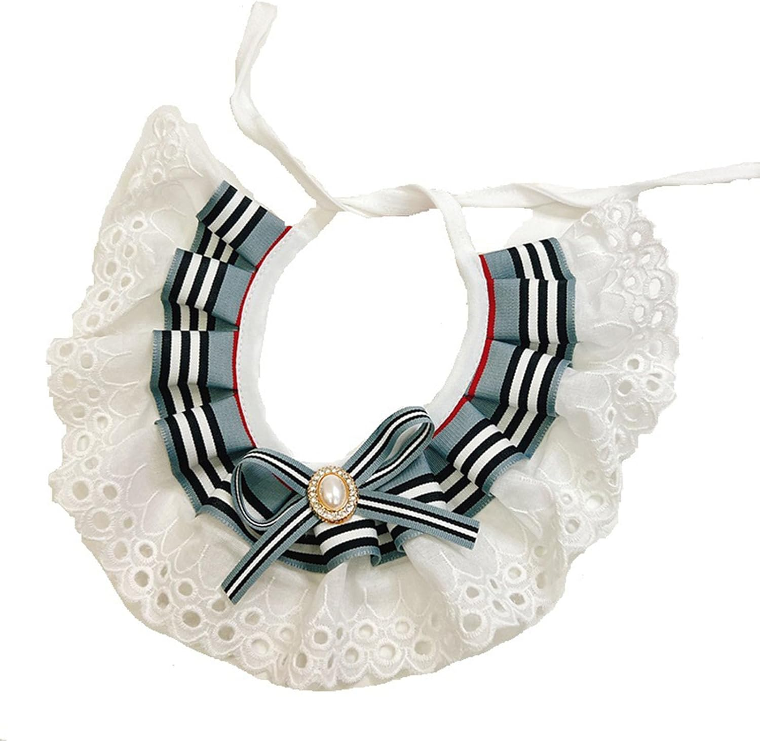Cat Collar Bib, Lace Cat Bandana Bowknot Lace Dogs Scarf Bibs Dog Cat Collar Bow Tie, Adjustable Pet Decor Costume Accessories Girl Bandanas Costume Decor Accessories for Puppy Cats(S)