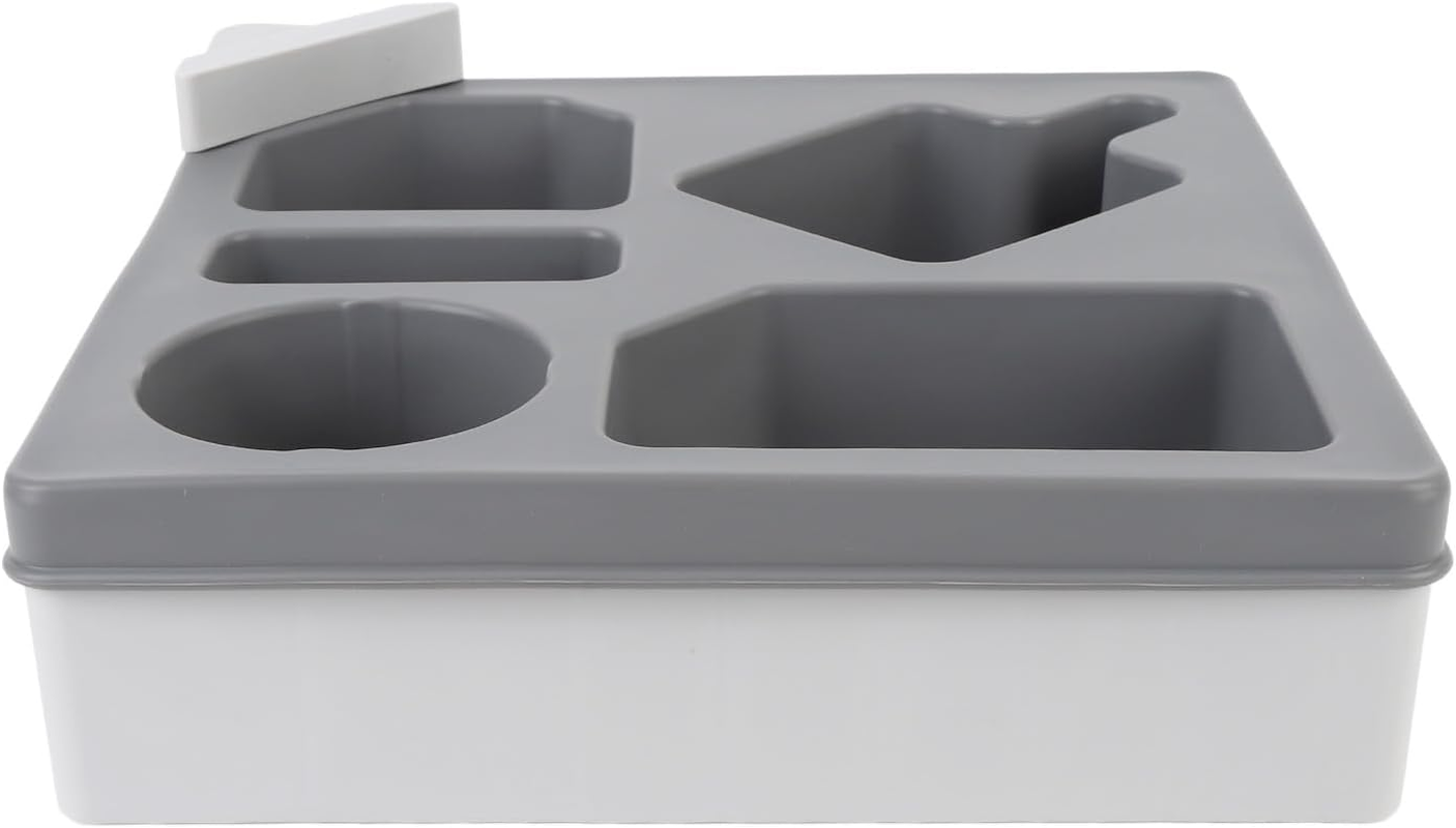 Sofa Cup Holder Rotating Tray Gray for Snacks Beverage Remote Couch Caddy image number 2