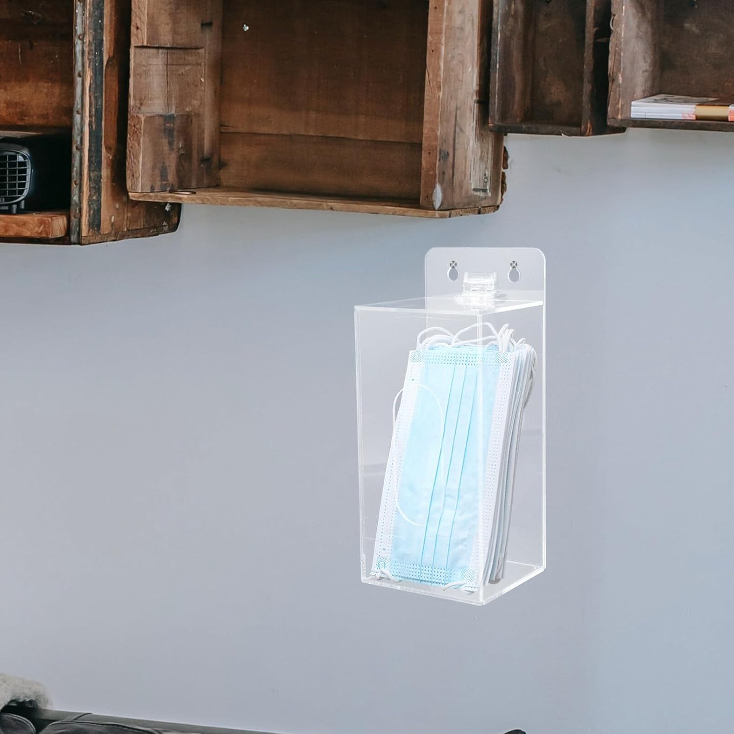 Clear Acrylic Hygiene Dispenser - Sanitation Station Gloves Masks Hairnets Box Holder Wall Mount or Tabletop Storage Containers image number 3