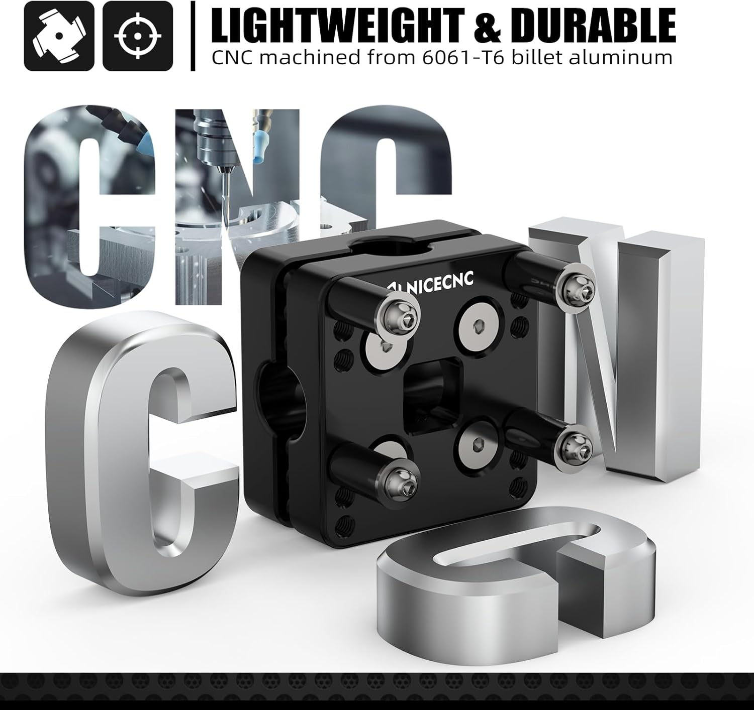 NICECNC 12MM GPS Holder Bar Clamp Compatible with Yamaha Tenere 700,Super Tenere XTZ1200 14-22,R1200 1250 GS and GSA 14-22,Aprilia Tuareg 660-2022 image number 5