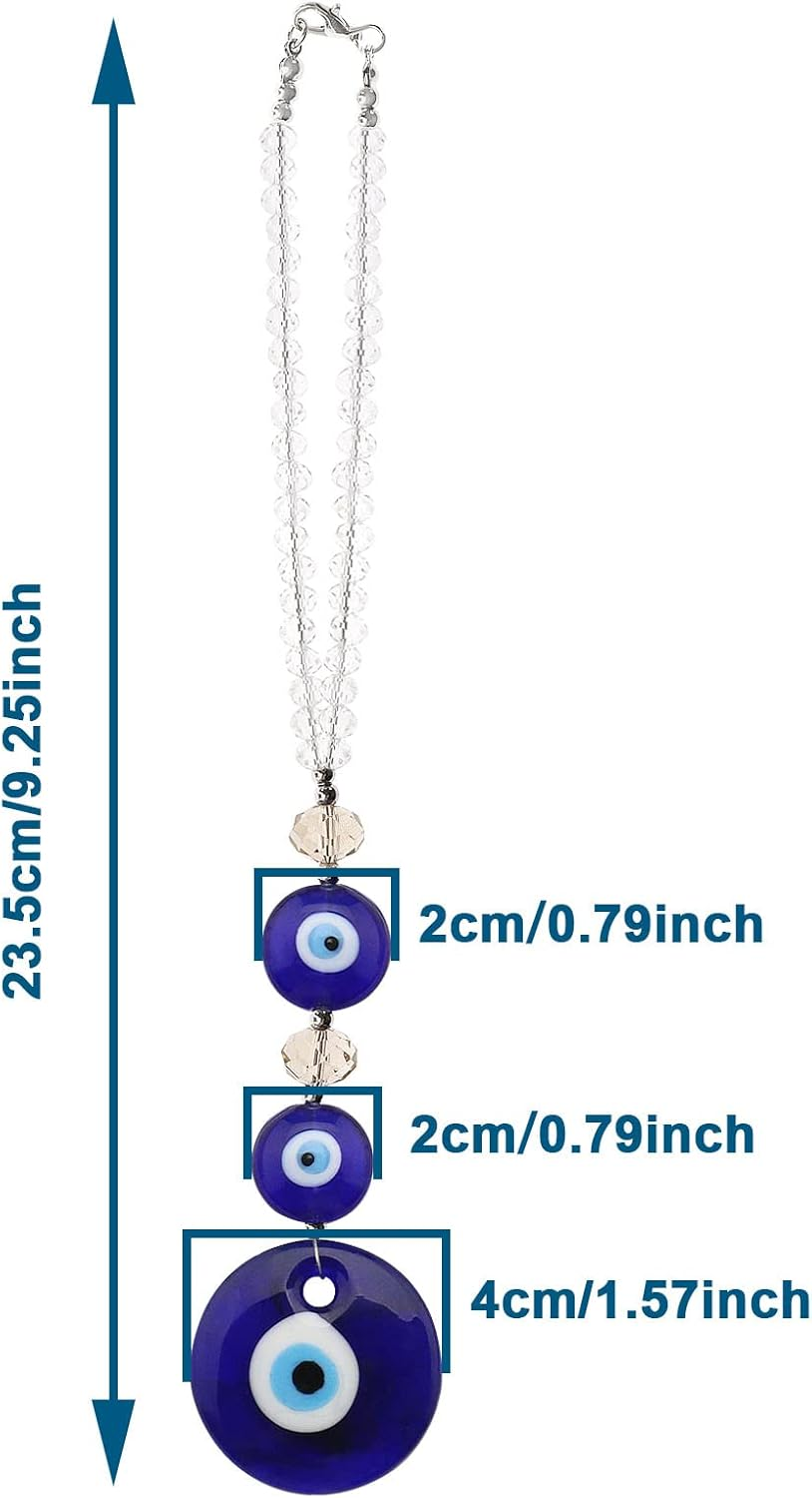 Emsea Evil Eye Hanging Ornament Turkish Eye Pendant Lucky Protection Charm Decoration for Rear View Mirror Balcony Office Door Window Home Decor image number 6
