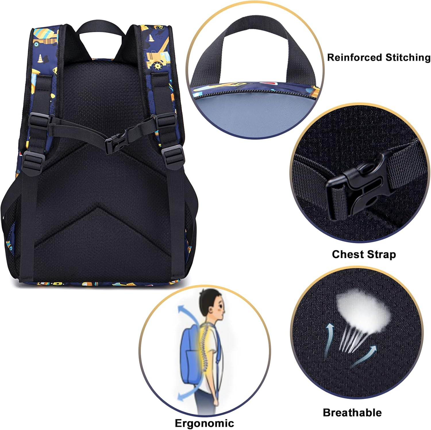 Toddler Backpack Boys Girls Cute Kids School Backpack Preschool Kindergarten Bookbags Nursery Daycare Toddler Bags image number 3