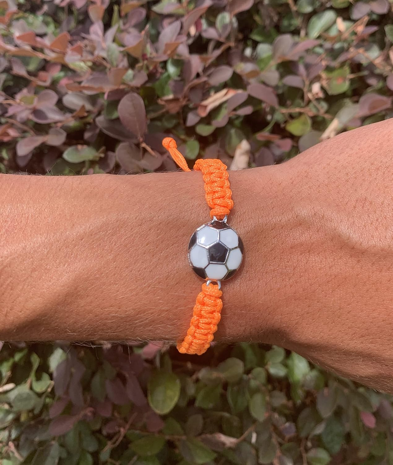 Soccer Bracelet, Soccer Jewelry, Adjustable Unisex Soccer Paracord Bracelets - Soccer Gift image number 2