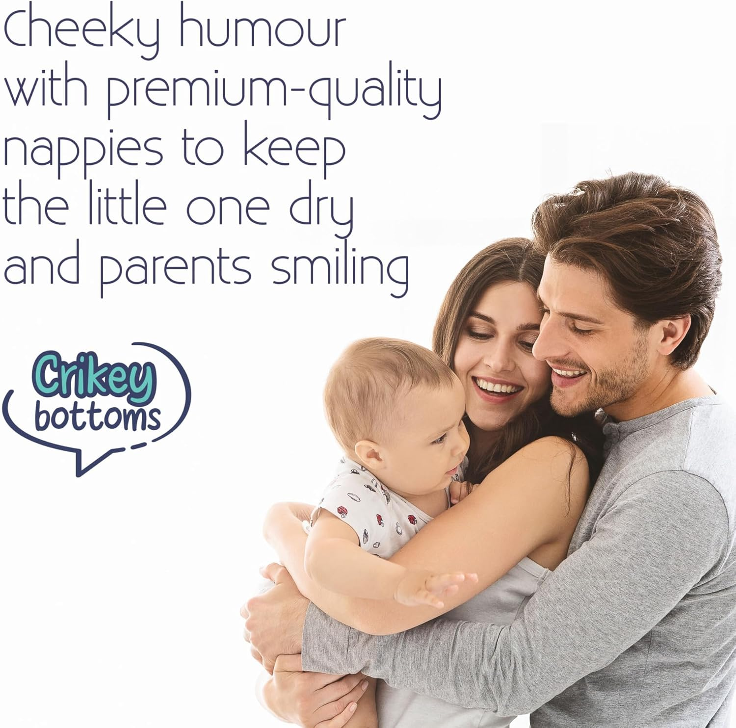 Crikey Bottoms Premium Nappies for Newborns, 32 Pack, Ultra Absorbent