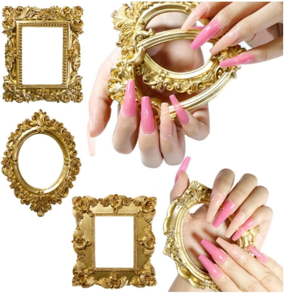 FUNNTY Gold Photo Frame 5 Mini Photo Frames Decorated with Vintage Decor image number 1