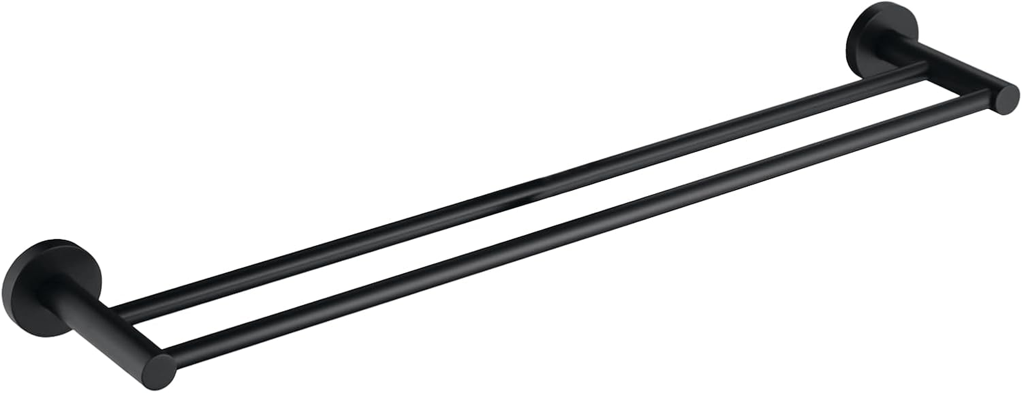Breikuth Double Towel Rail 800Mm Black Bathroom Bath Towel Rails 304 Stainless Steel (Type 4: 800Mm Double Rails) image number 1