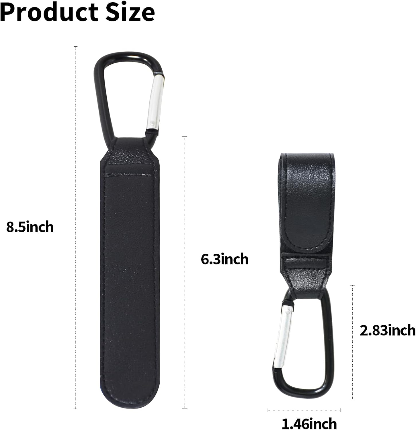 Stroller Hook, 2PCS Portable Stroller Hooks for Hanging, Multipurpose Organizer Hook Clip for Bugaboo,Strollers, Wheelchairs,Walkers(Black) image number 4