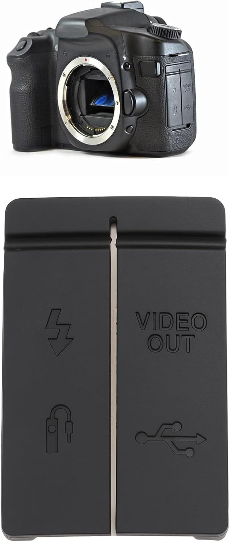 Create Idea Camera USB Battery Cover Compatible with Canon EOS 40D Black image number 6