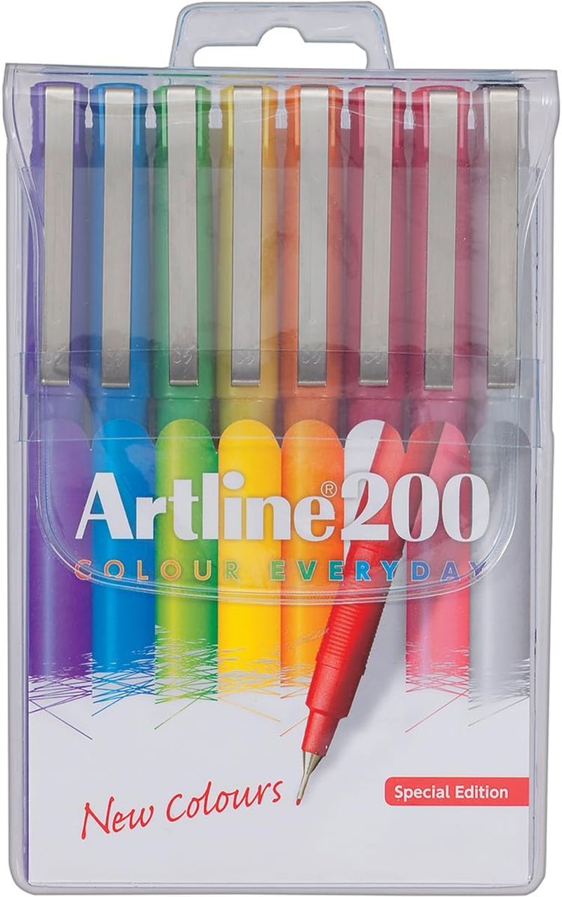 Artline 200, Fineliner Pen, Hangsell, 0.4Mm, Black, 4 Pack