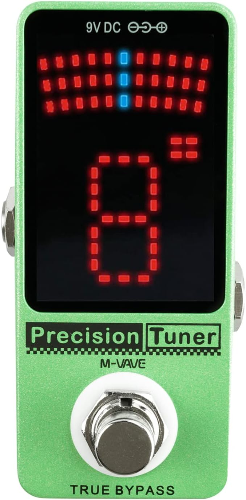 Tuner, Precision Tuner Pedal LED Display with True Bypass for Chromatic Guitar Bass