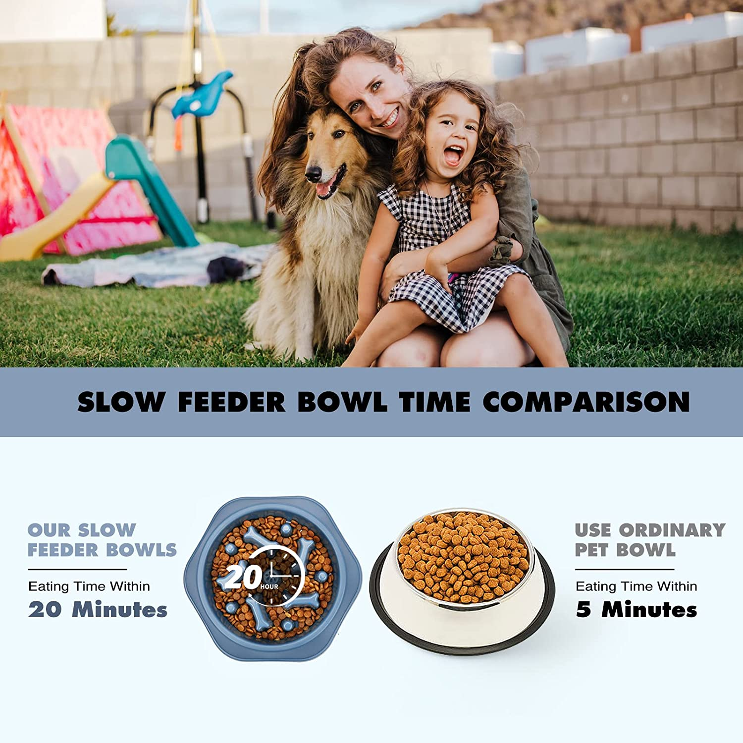 Slow Feeder Dog Bowl Preventing Choking Slow Eating Pet Bowl Anti-Gulping Interactive Healthy Design Dog Puzzle Bowl Chew-Resistant Non-Toxic Maze Puppy Bowl image number 5