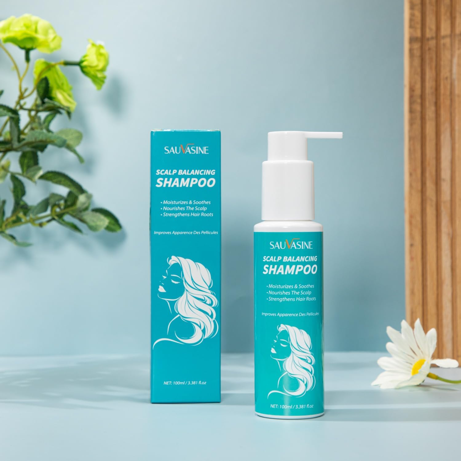 Scalp Balancing Shampoo, Moisturising and Strengthening Formula for Sensitive Scalps, 100Ml