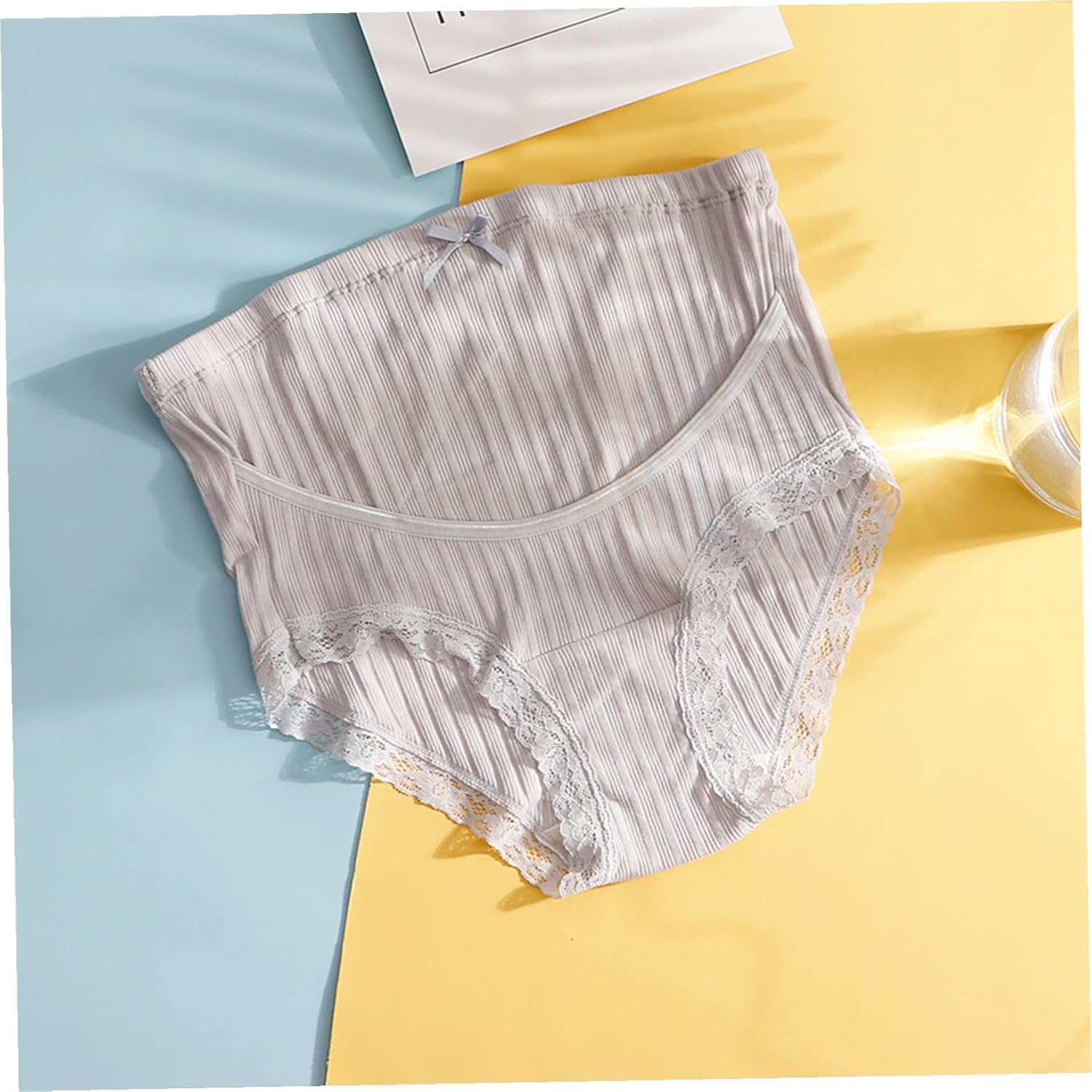 3Pcs Maternity High Waist Panties for Pregnant Women Cotton Briefs Adjustable Shorts for Comfortable Wear for Daily Use image number 6