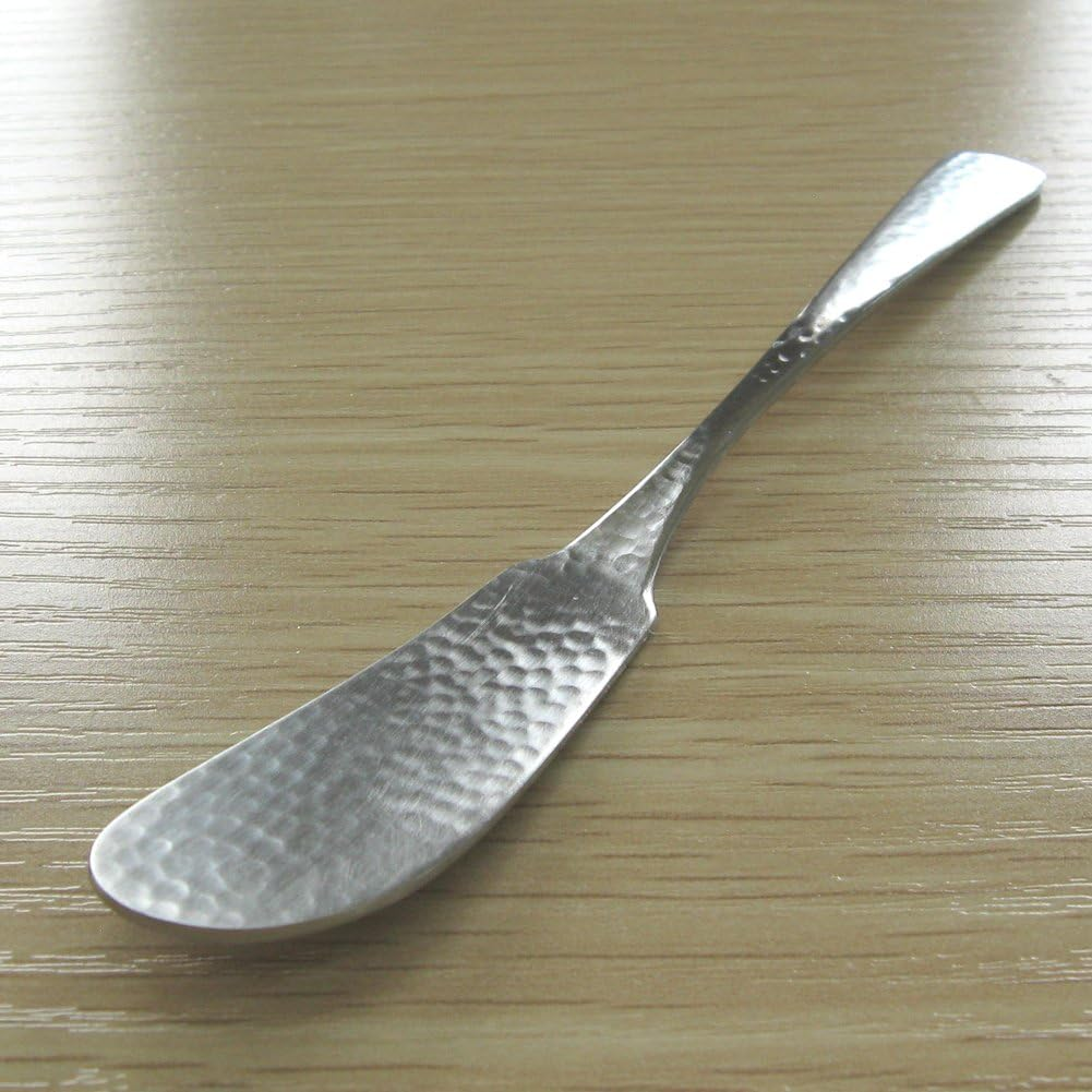 Nagao Japanese and Western Eclectic Butter Knife, 5.7 Inches (14.4 Cm), 5 Pieces + 1 Piece, 18-8 Stainless Steel, Hammered, Made In image number 2