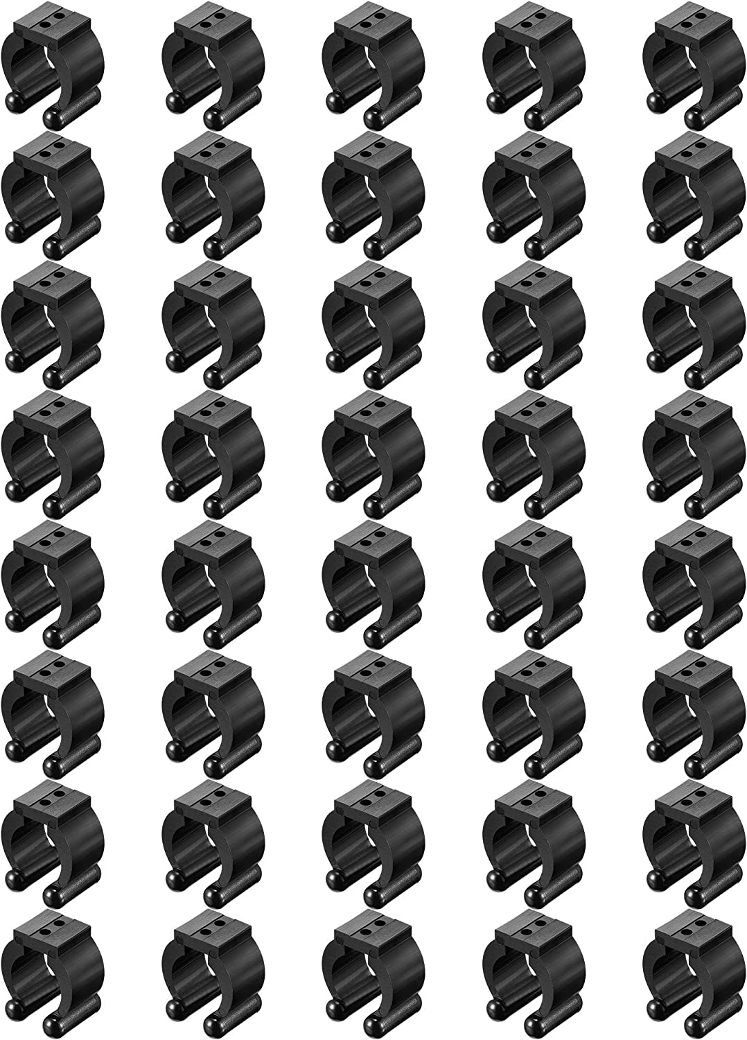 Skylety 40 Pieces Fishing Rod Clips Billiards Cue Clip Pole Rod Holder for Fishing Billiards Snooker Pool Cue Locating Supplies, Black image number 3