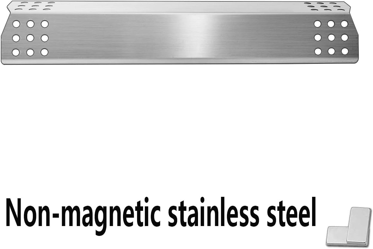 Kalomo 15 1/8 X 3 1/4&rdquo;Grill Heat Plates Parts for Master Forge 1010048 Models, Heat Shield Burner Cover Flame Tamer, Stainless Steel Gas Grill Heat Tent BBQ Gas Replacement Parts, Set of 4 image number 2