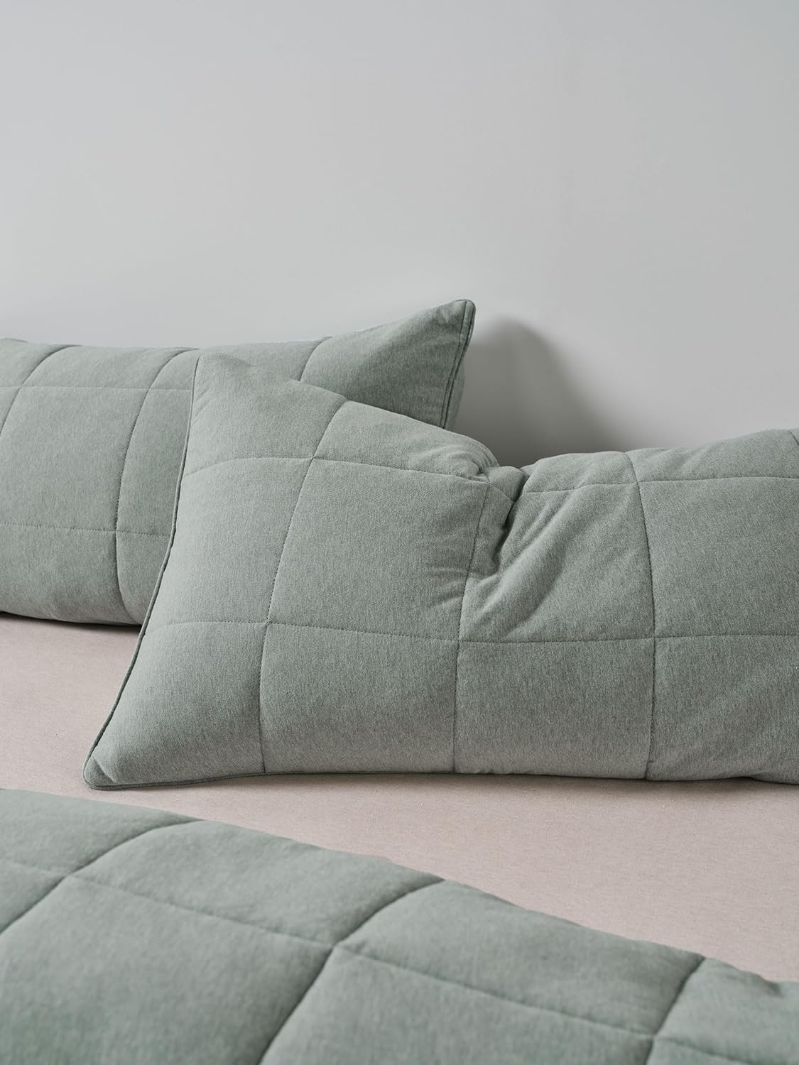 Linen House Ryland Eucalyptus Queen Bed Quilt Cover Set