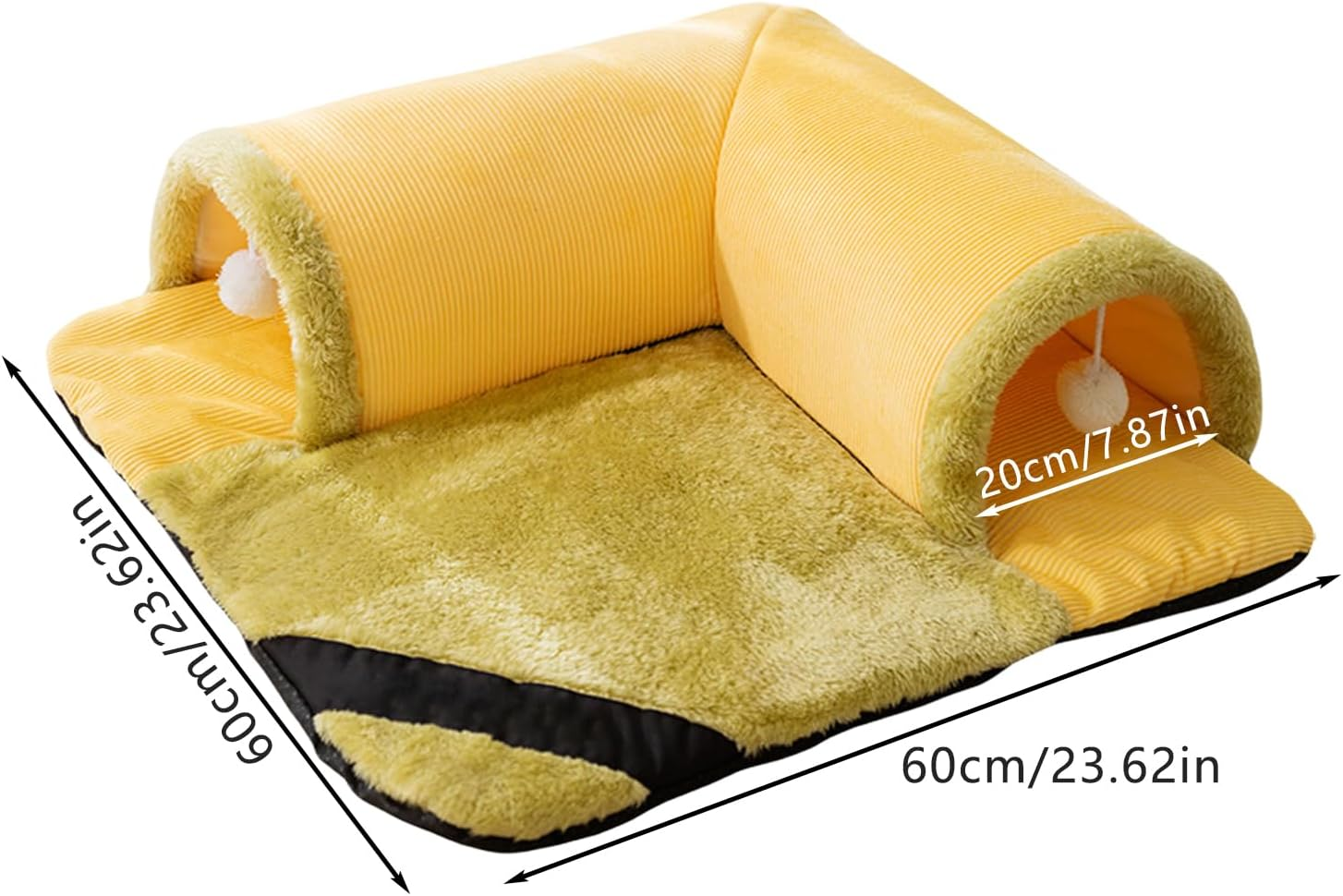 Hideaway Cat Tunnel, Enrichment Tunnel Bed, Fluffy Cat Nest, Washable Pet Play Space, Multi-Pet Tunnel Bed, Cozy Cat Hideout, Versatile Pet Enrichment, Secure Feline Retreat/90 image number 5