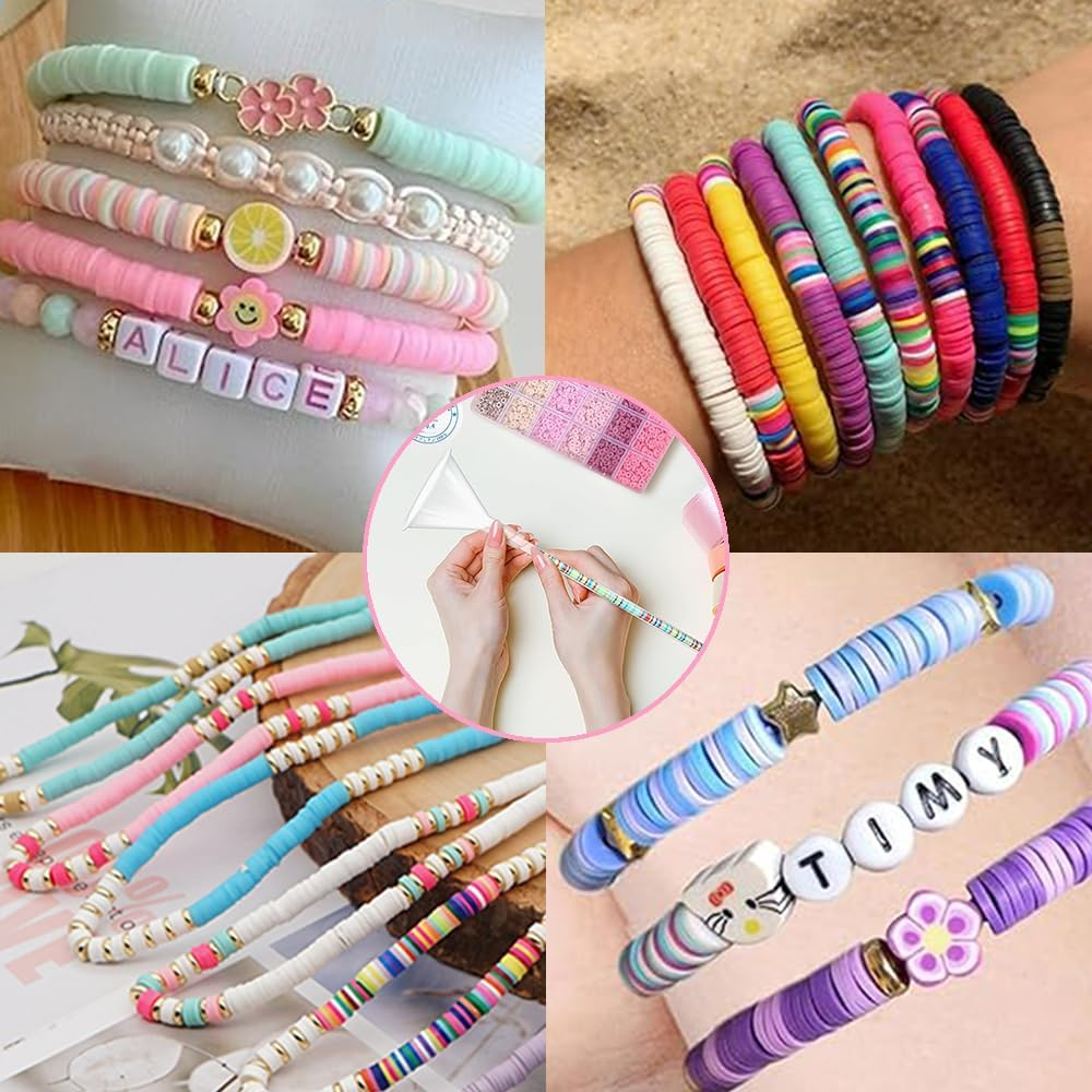 Jewellery Making Tool Kit, 6 Pieces, Beading Tools with Funnel, Needles, Clip and Thread image number 4