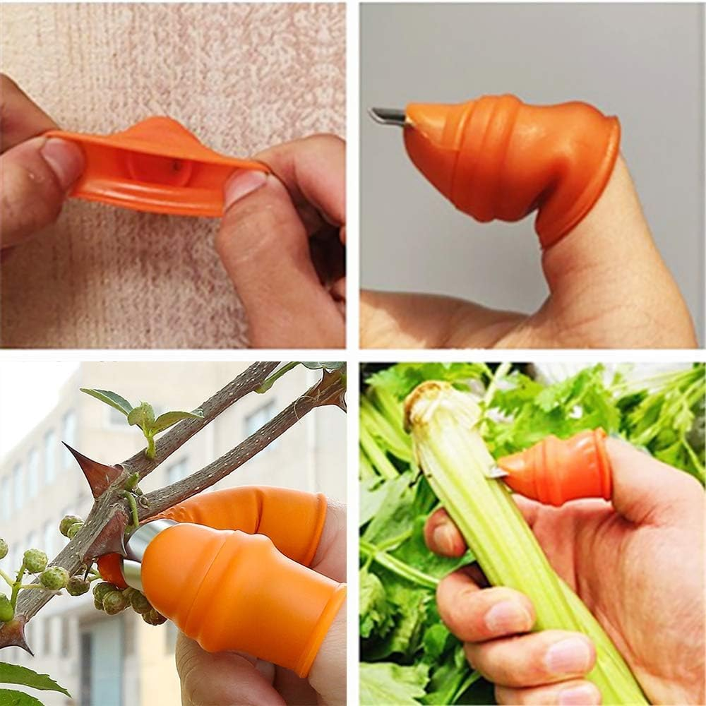 12Pcs Silicone Thumb Knife Set,Harvesting Plant Finger Guard,Finger Knife Gardening,Silicone Thumb Knife, Gardening Thumb Tool,Garden Finger Cutter image number 5