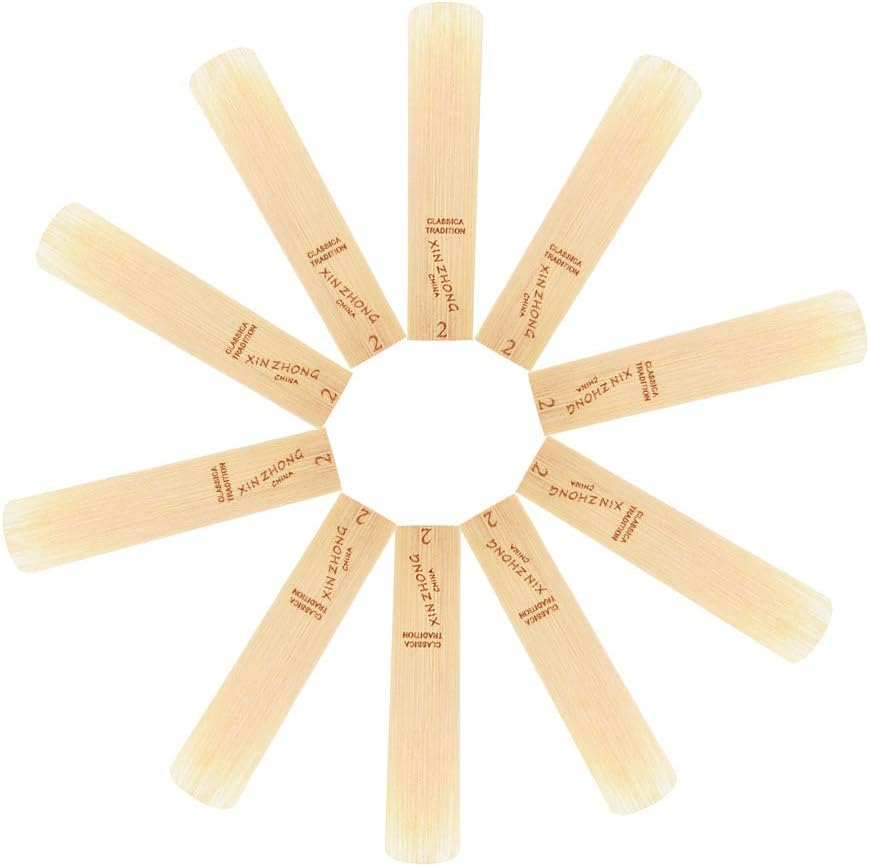 Normal Level G Alto Saxophone Sax Reeds Strength 2.0 for Beginners, 10Pcs/ Box Strength 2.0
