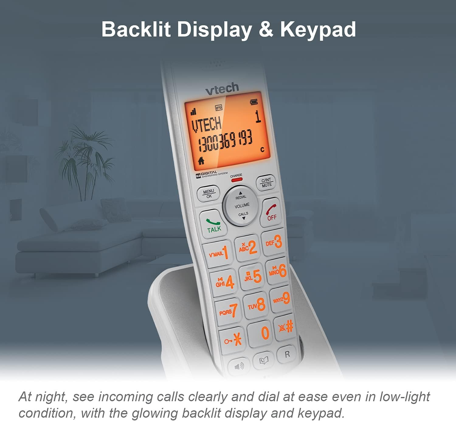 Vtech Comfort Cordless Bundle - NBN Ready Phone System - 4 Handsets - White image number 2