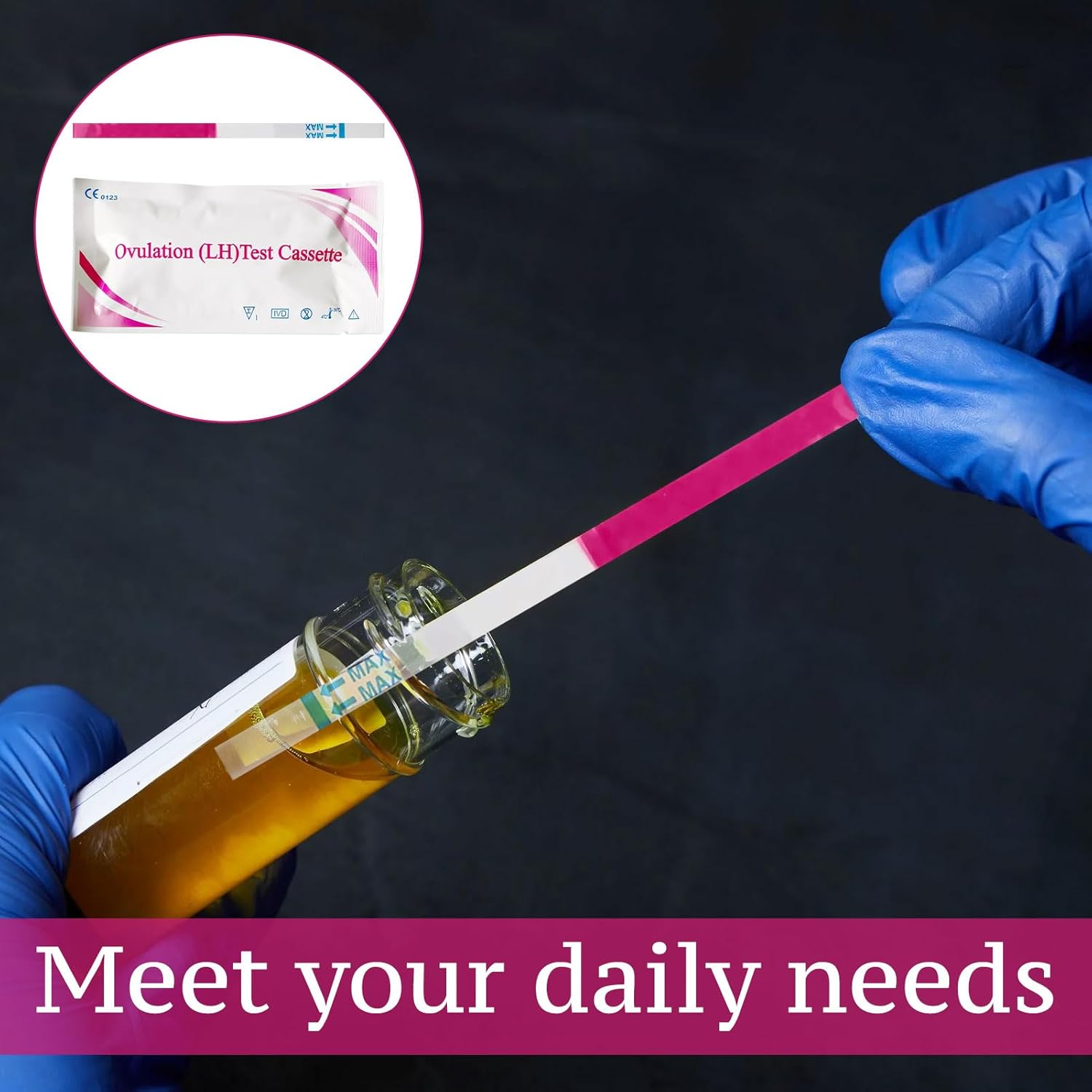 Ovulation Test, 50 Pcs Ovulation Test Strips Kit, Ovulation Tests for Women Home Testing, Accurately and High Sensitivity Result Ovulation Test Kit, Easy at Home Ovulation Strips Tracker Predictor image number 2