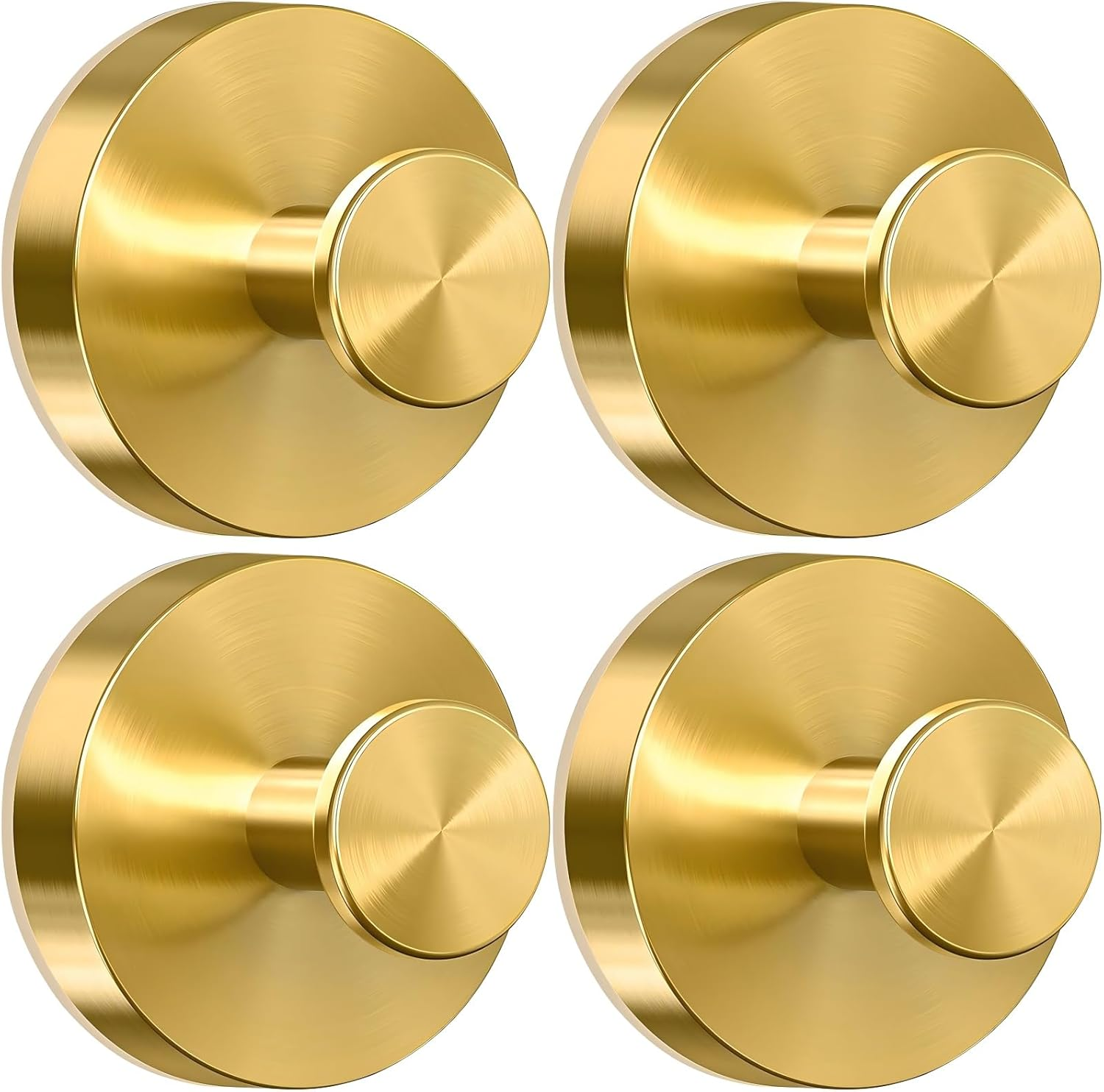 4 Pack Suction Cup Hooks for Shower, Bathroom, Kitchen, Glass Door, Mirror, Tile &ndash; Loofah, Hanging Towels, Coat, Bath Robe Hook Holder for Hanging up to 15 Lbs &ndash; Waterproof & Rustproof, Matte Silver