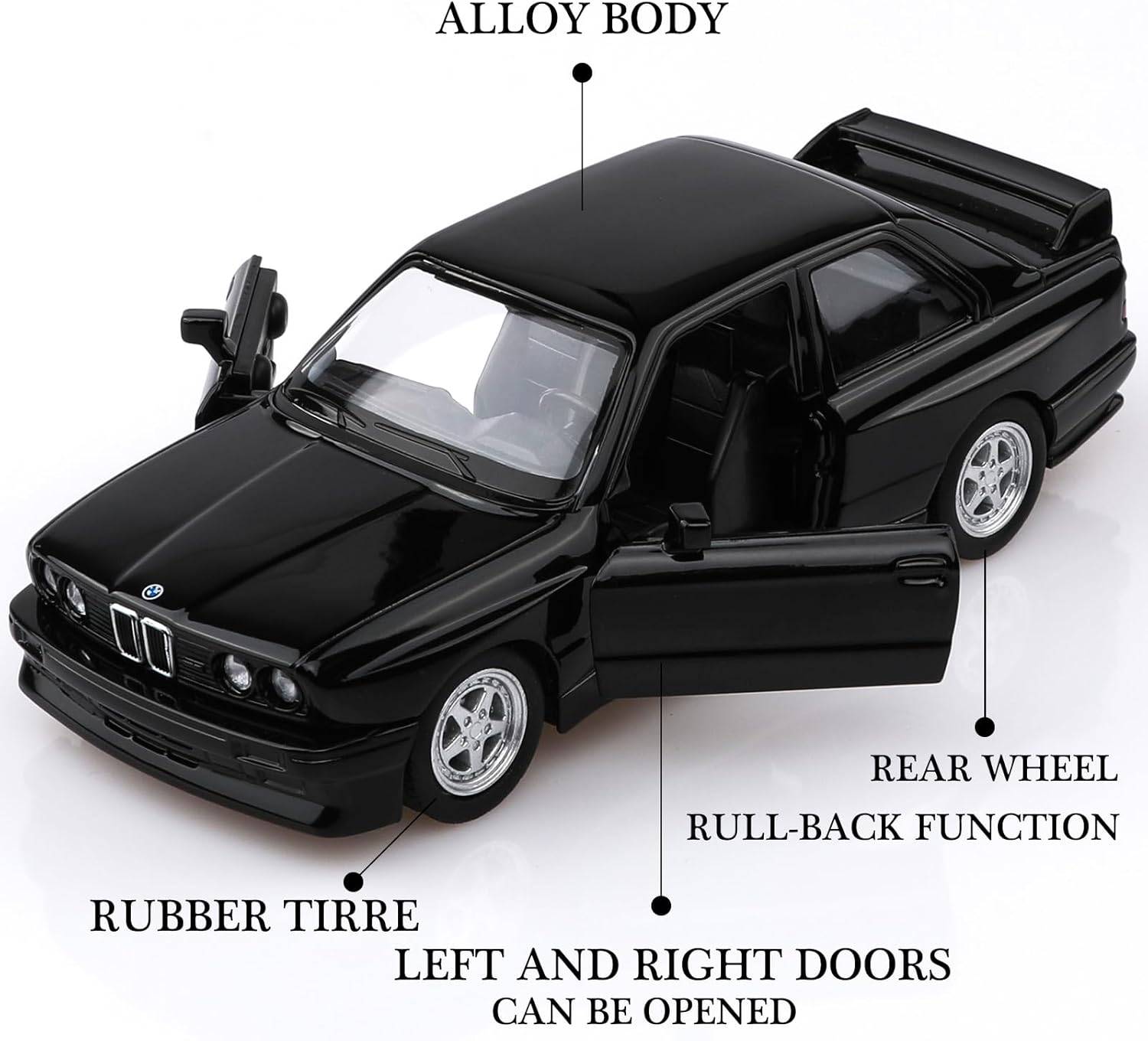 TOKAXI 1/36 Scale 1987 BMW M3 Diecast Model Cars,Pull Back Vehicles BMW Toy Cars,Cars Gifts for Boys Girls