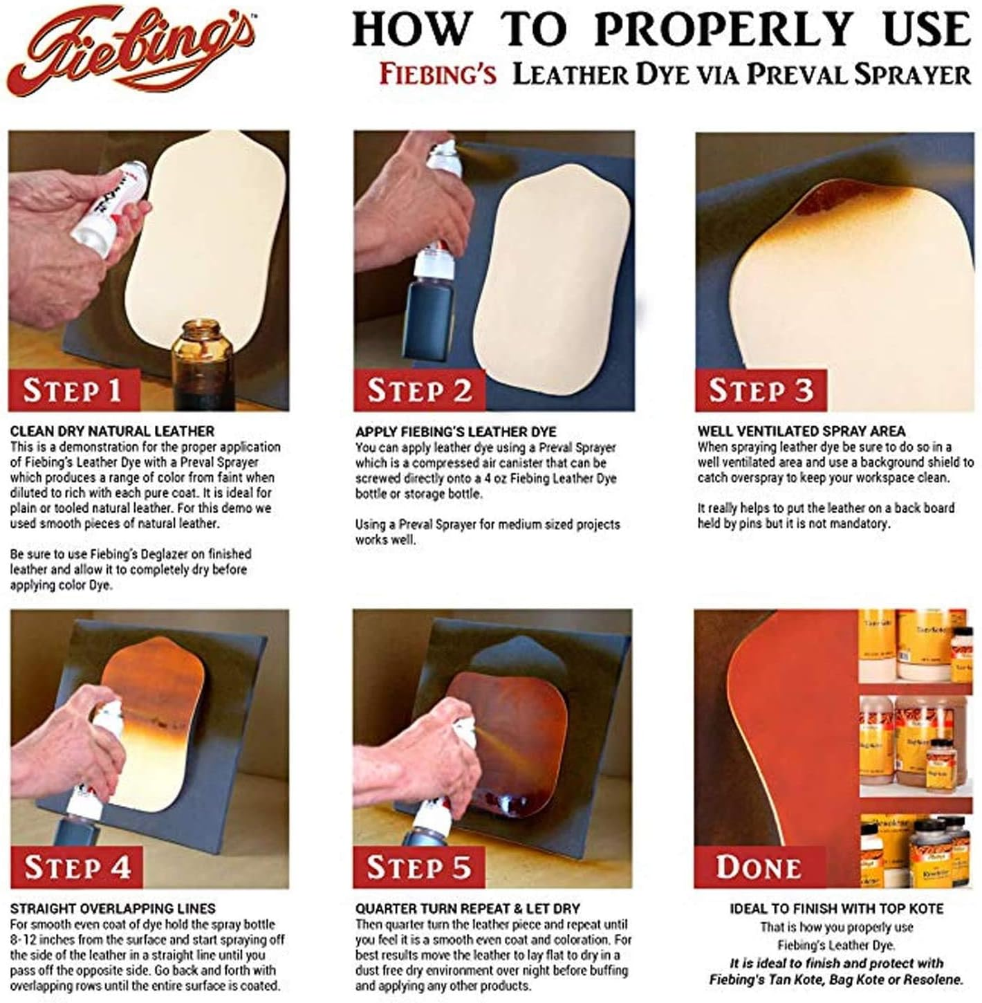 Fiebings Leather Dye Black 4Oz