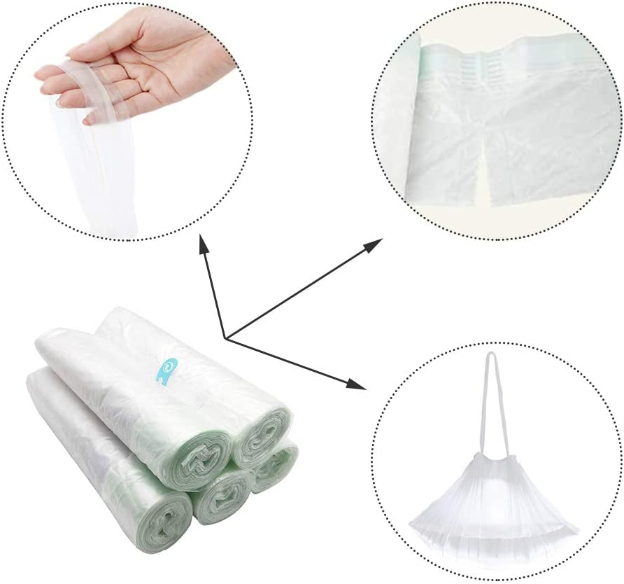 100Pack Potty Chair Liners with Drawstring,Toilet Seat Potty Bags Cleaning Bag for Kids Toddlers,Baby Training Seat image number 6