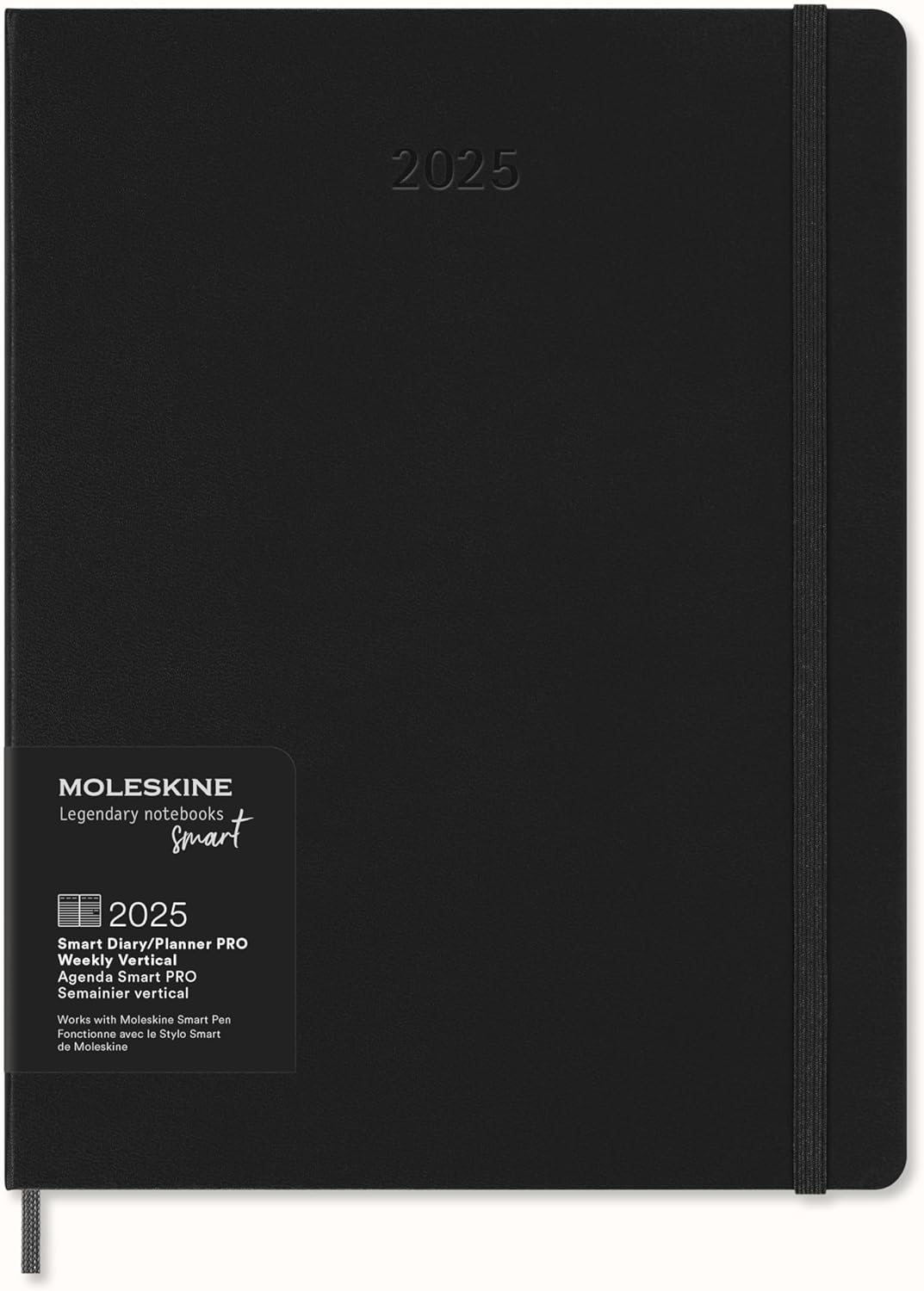 Moleskine 12 Month 2025 PRO Smart Weekly Vertical Planner, Hard Cover, XL (7.5" X 9.5") Black - Compatible with Moleskine Pen+ (Sold Separately) & App image number 5