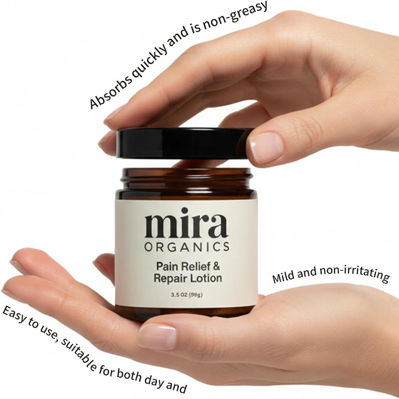 Mira Relief & Repair Lotion,Use Natural Plant Ingredients,Fast-Absorbing Non-Greasy Formula for Daily Nourishment,99G image number 2