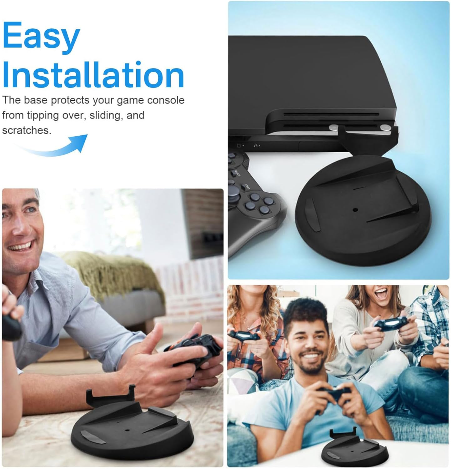 Lyvixora Replacement Vertical Stand for PS5, Compatible with Playstation 5 Console Digital Edition and Disc Version, Durable and Stable Mount Base with Screw image number 5