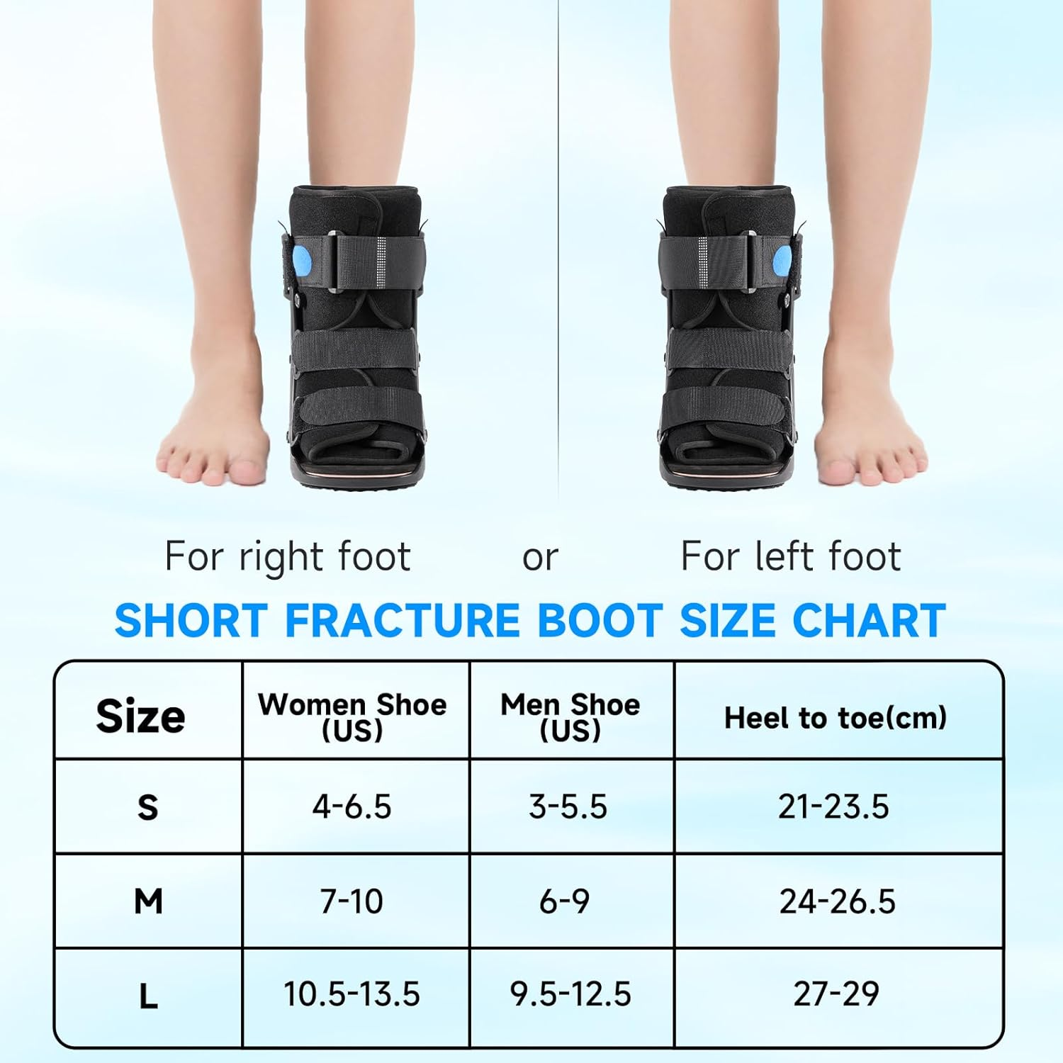 Inflatable Walking Boot - Air Cam Walker Fracture Boot - Short Walker Brace Ultralight Orthopaedic Boot for Sprained Ankle Stress Fracture Broken Foot Achilles Tendonitis Foot Pain Recovery (Medium) image number 3