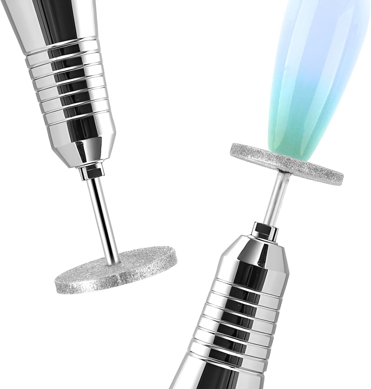 Elevatetech 2 Pcs Sanding Disc Nail Drill Bits, Electric Foot File Cuticle Bits with 4 Pcs Sanding Paper Discs Hard Skin Callus Remover Pedicure Supplies Fit for Most Electric Nail Drill Machines image number 6