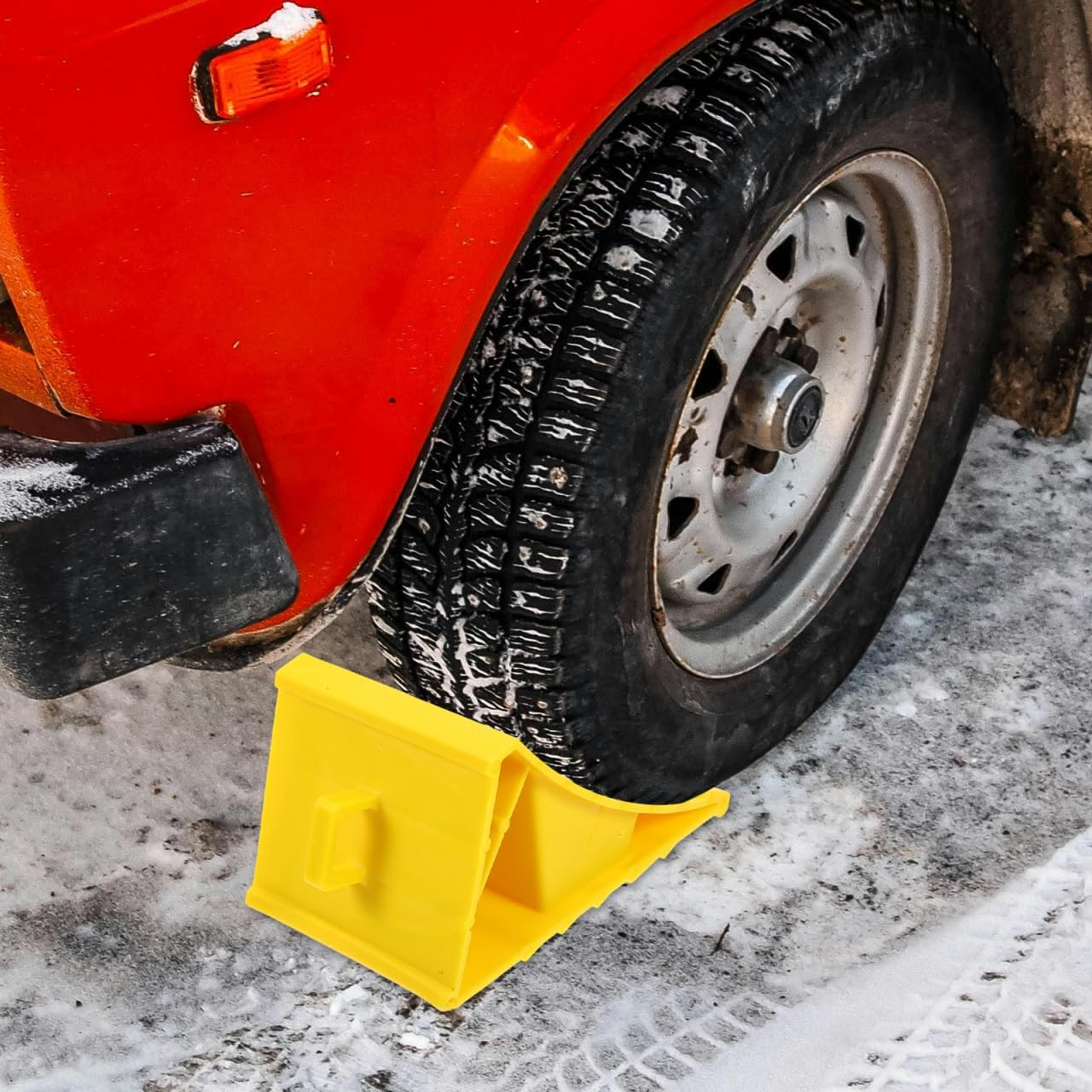 Cabilock Wheel Chocks 2 Pack with Handle Heavy Duty Tire Blocks for Rvs Campers Motorhomes Travel Trailers Tire Protection image number 2