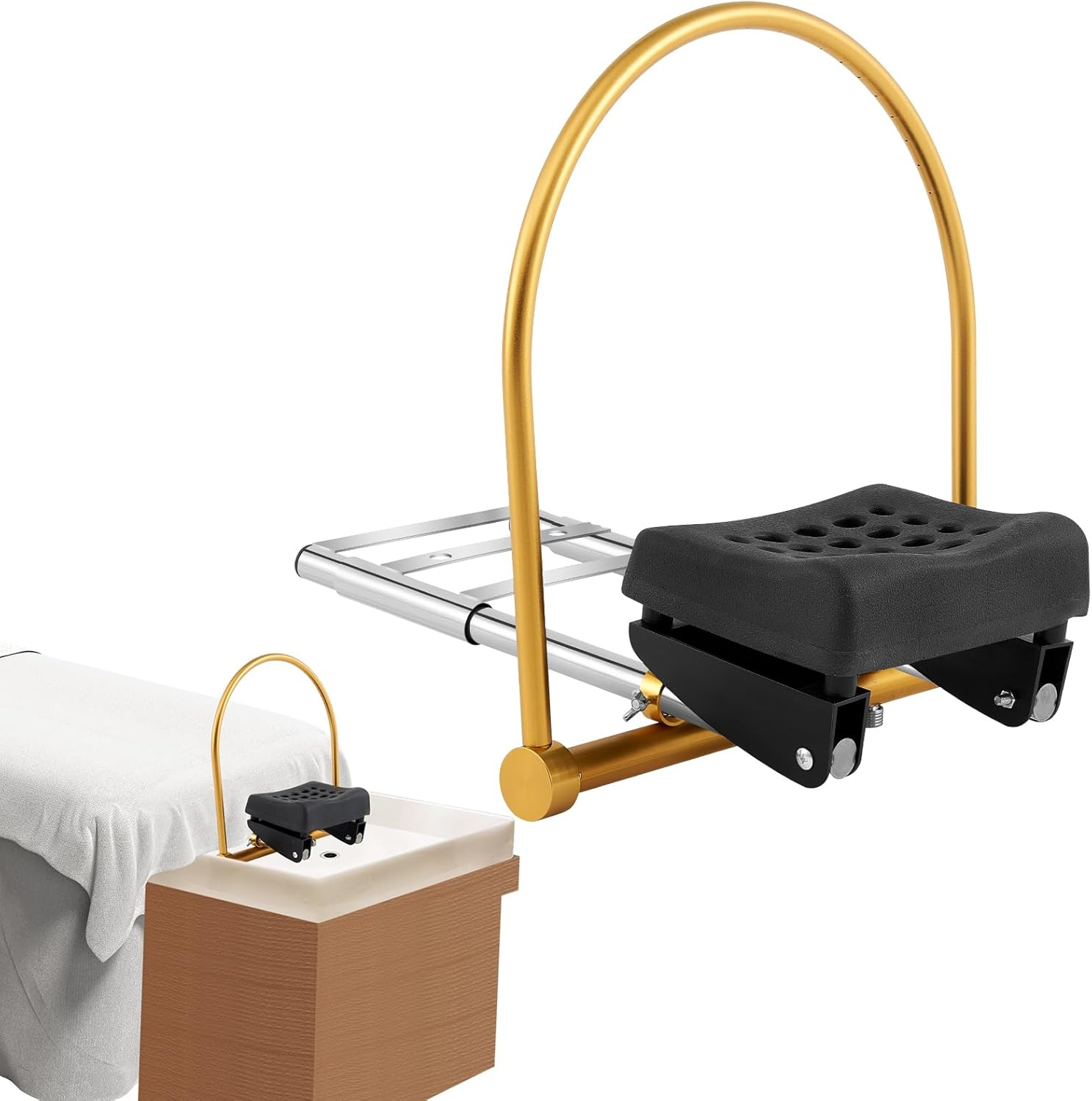 Colingmill Water Circulation Frame with Pillow Head Spa Equipment Frame Water Circulation Rack Shampoo Bed Accessories for Hair Treatment Fumigation Salon Barber Shop image number 4