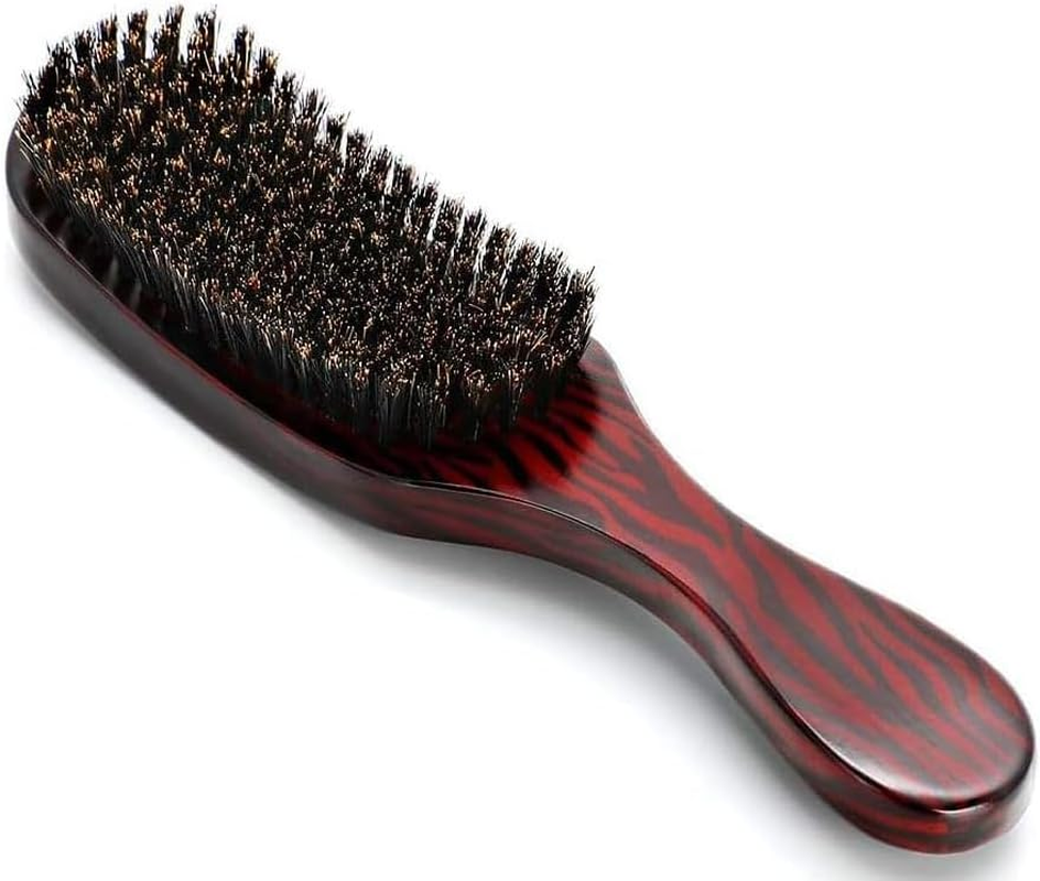 WADY Bristle Hair Brush and Professional Massage Comb,Slick Back Hair Brush, Stiff Bristles Hairbrush for Beard Styling,Hair Brush for Men and Women,For Detangling,Smoothing,Wave Styles,Soft on Scalp image number 1