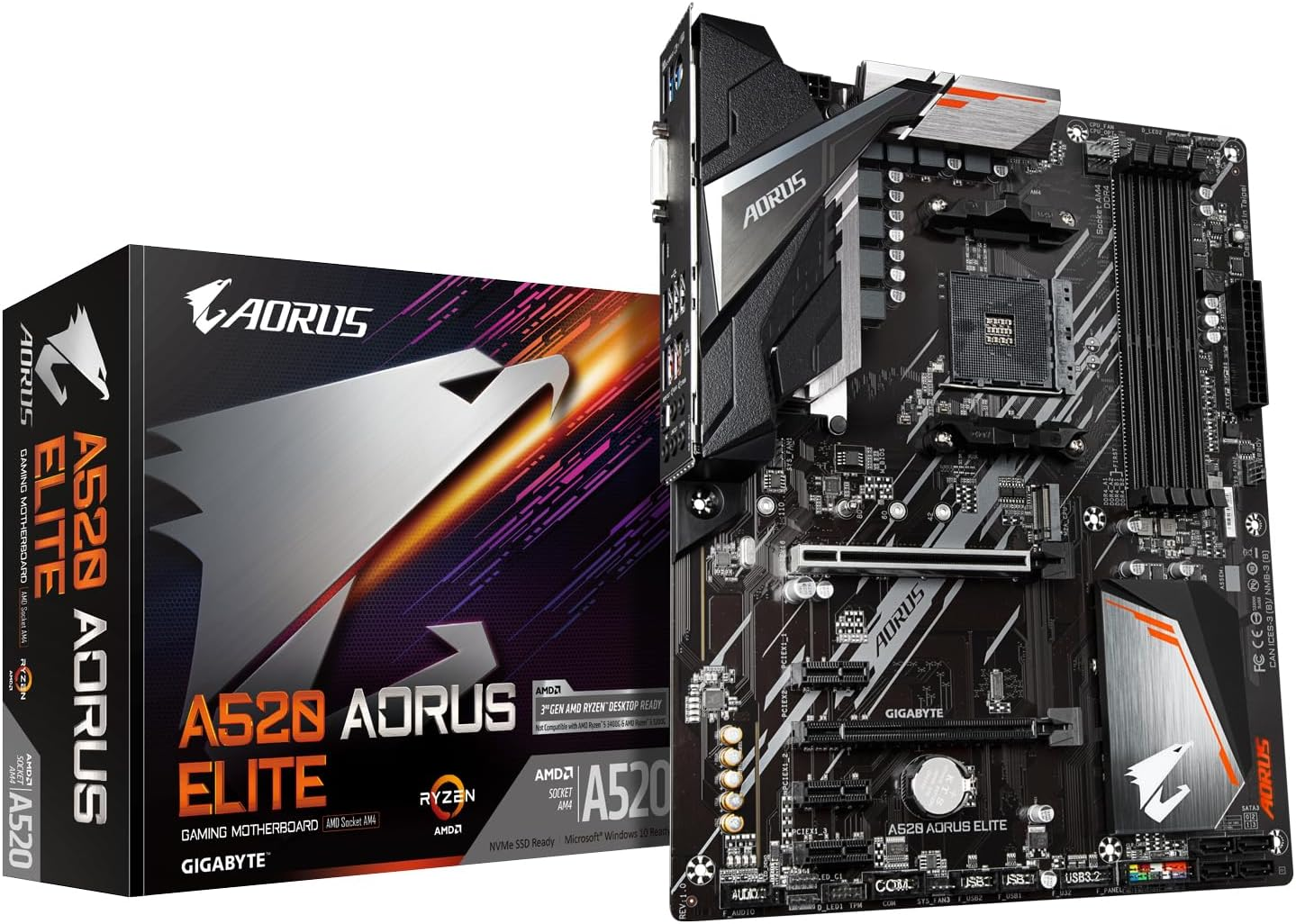 Gigabyte A520 Aorus AMD ATX Motherboard image number 4