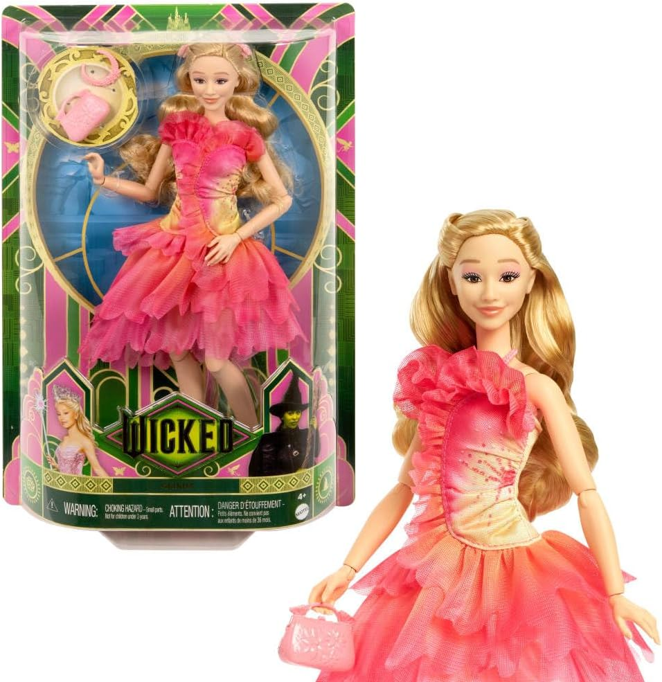 Mattel Universal Wicked Glinda Fashion Doll & Accessories with Blonde Hair, Posability & Removable Ballroom Look image number 1