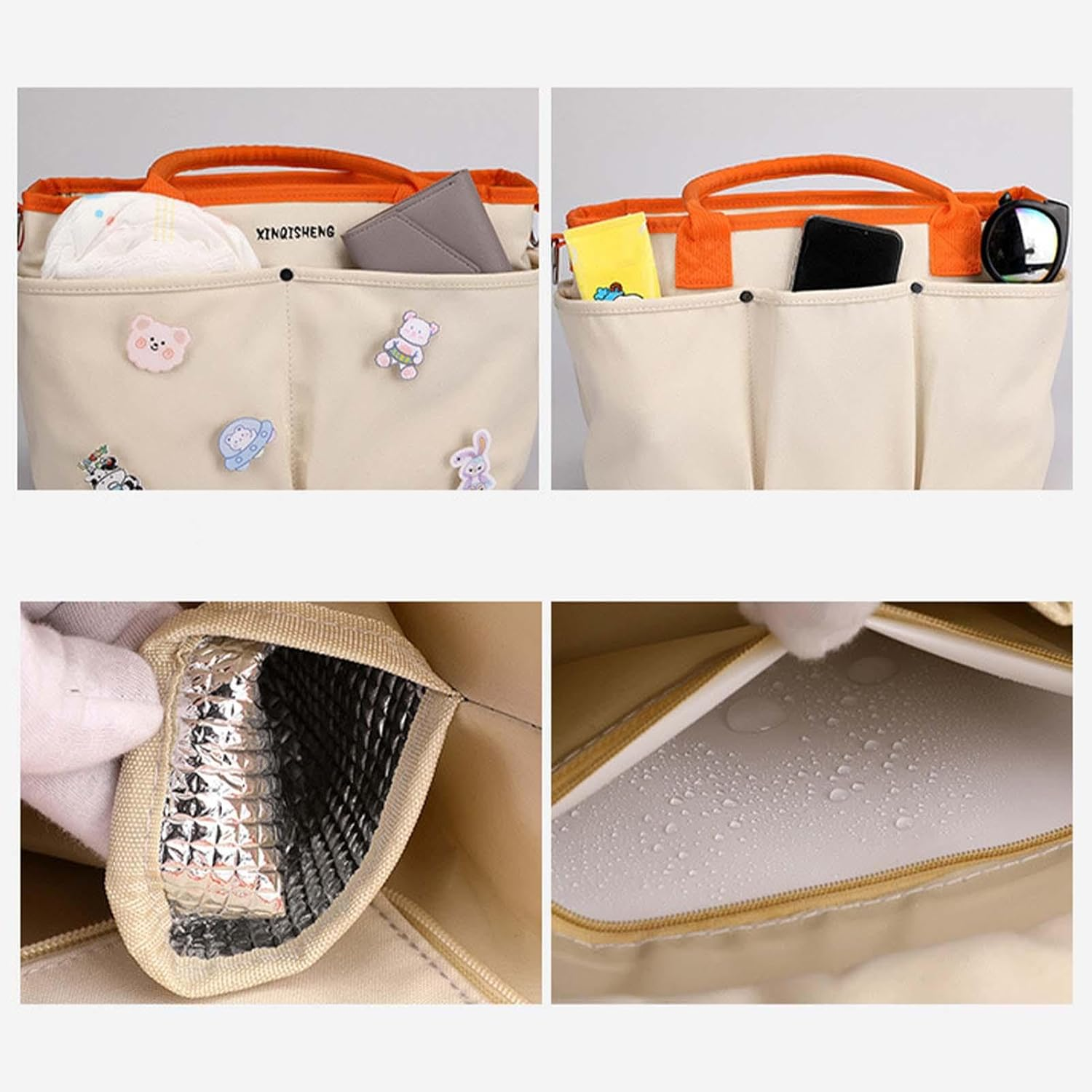 Satchel Bags for Women, Large Capacity Waterproof Purses, Multi Purpose Nursery Storage Tote, Lightweight Diaper Bag with Spacious Opening, Ideal for Women the Go - Blue image number 4