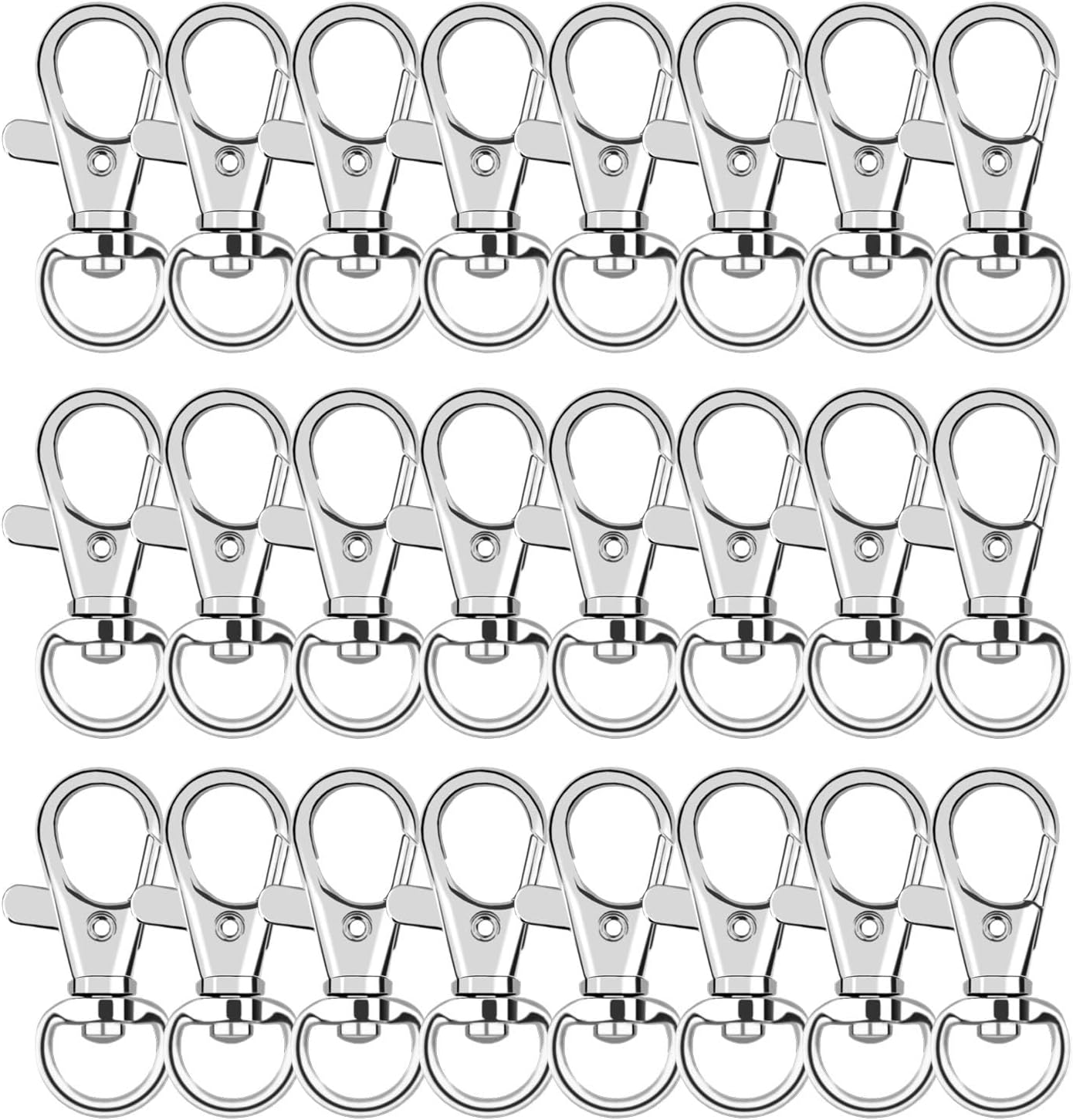 60Pcs Key Chain Clip Hooks Swivel Clasps Lanyard Snap Hook Lobster Claw Clasp for Keychain DIY Jewelry Crafts image number 1