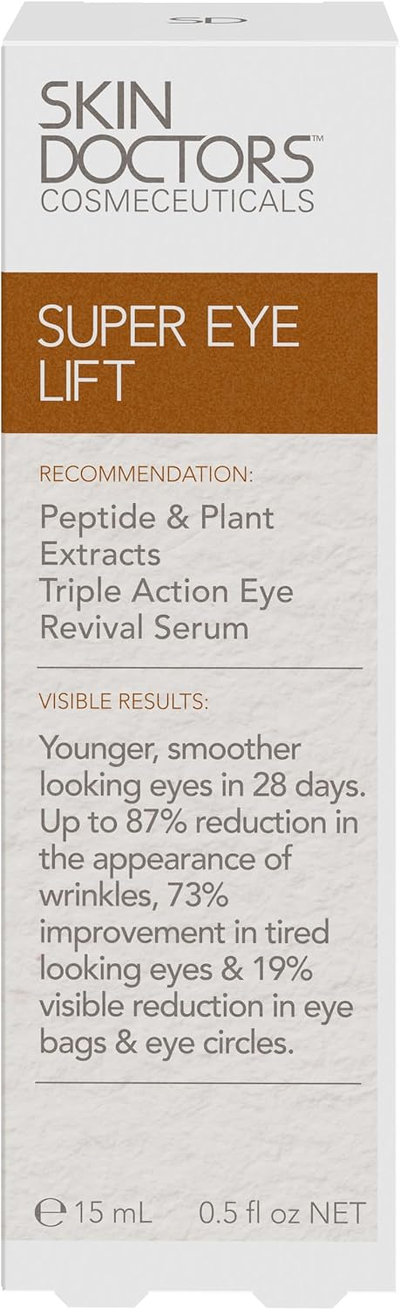Skin Doctors&trade; Cosmeceuticals Super Eyelift Serum, Lifts & Brightens Tired Eyes in 28 Days, 87% Reduction in Eye Wrinkles, Reduction in Eye Bags & Dark Circles, 15 Ml