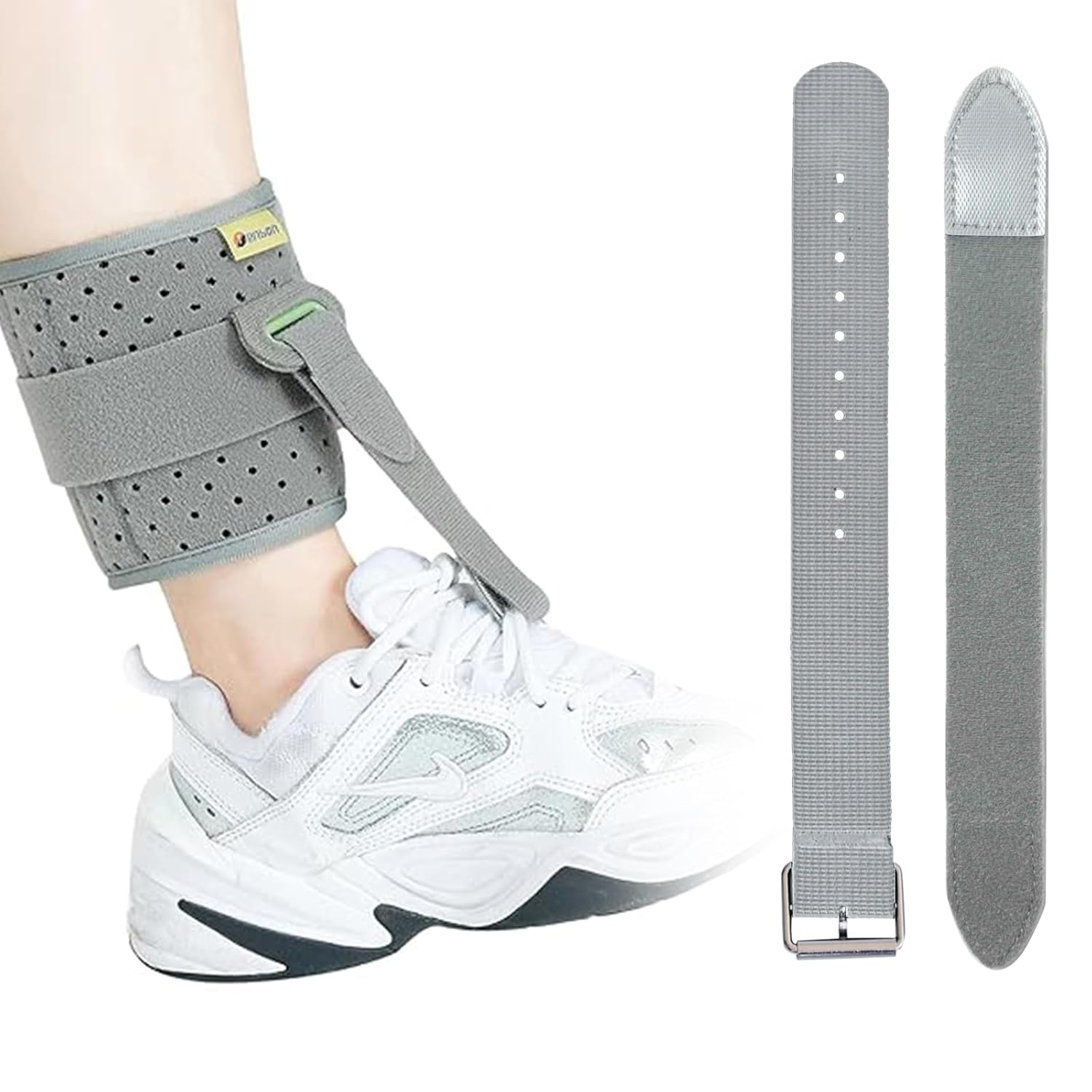 Ankle Support Drop Foot Brace Orthosis, One Size (Black)