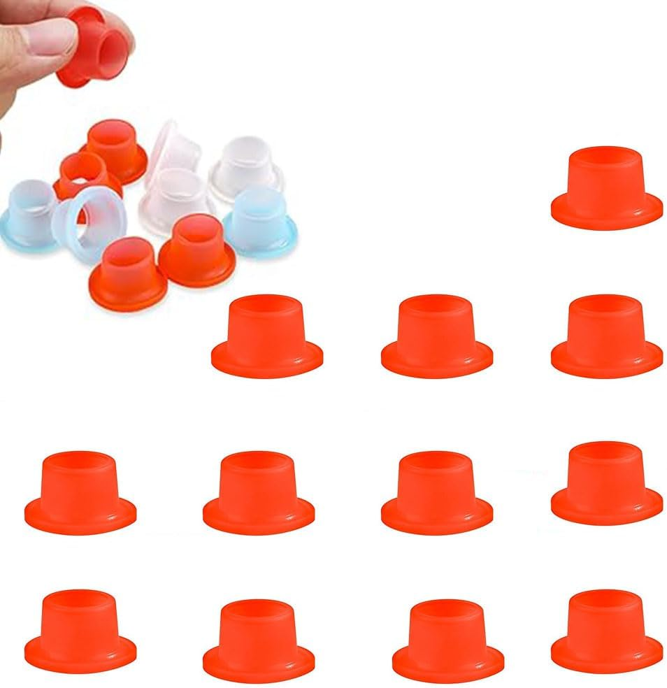 12Pcs Faucet Leak-Proof Sealing Gasket,Faucet Leakproof Gasket Washers to Prevent Leakage and Dripping Silicone Plug Raw Material Belt Rubber Seal Rings,For Garden Faucet Hose (Red)